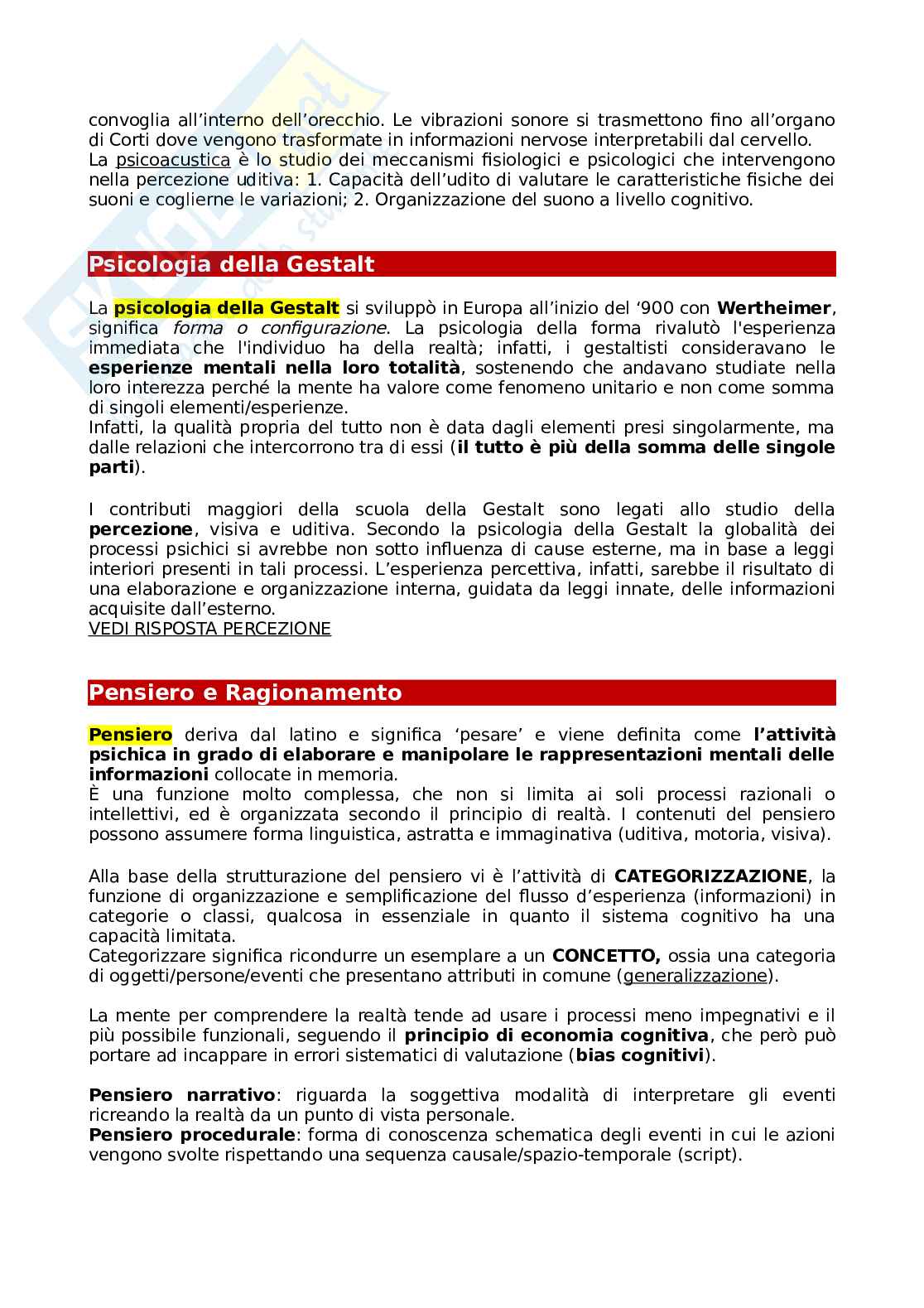 Domande e risposte Psicologia generale  Pag. 16