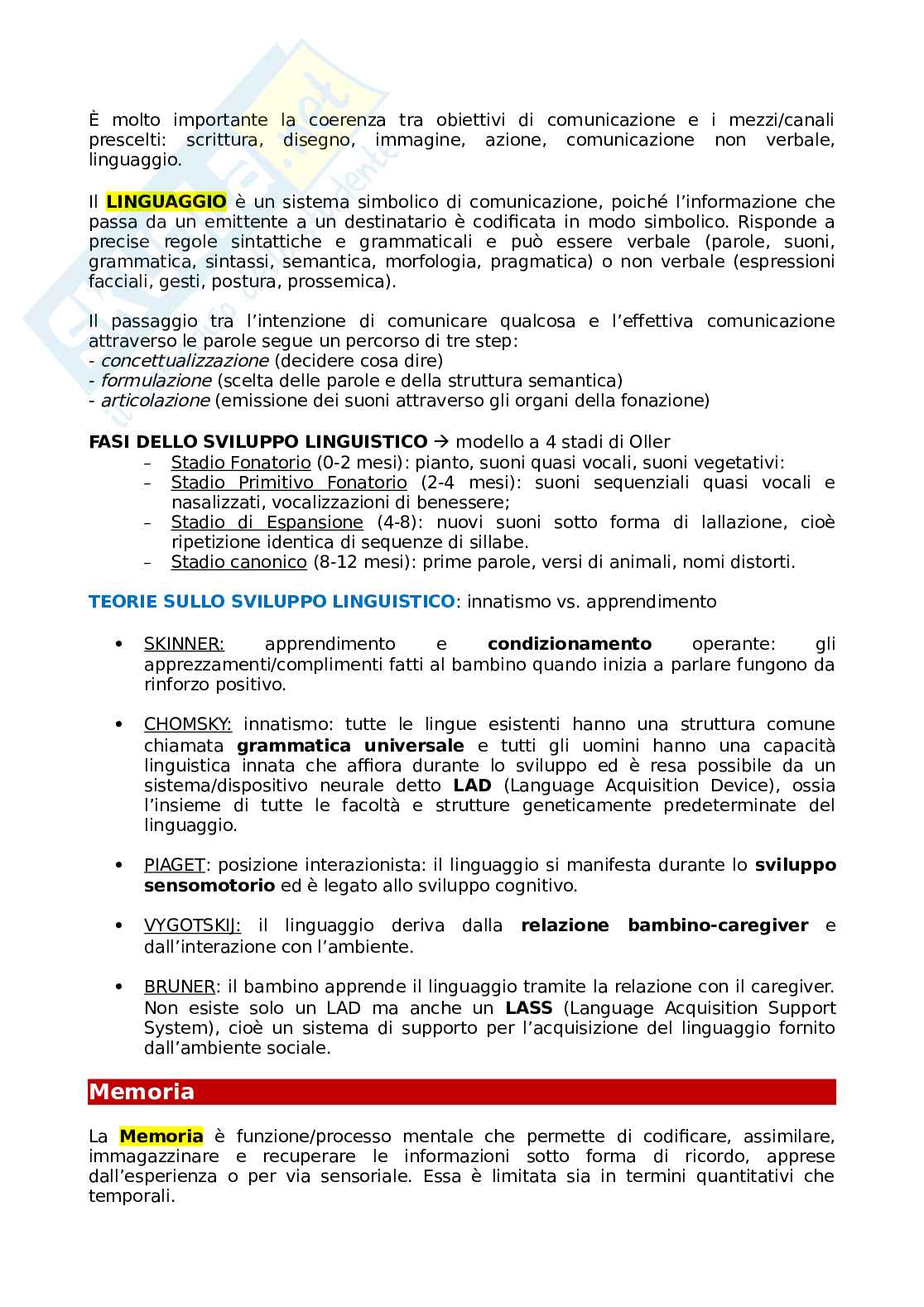 Domande e risposte Psicologia generale  Pag. 21