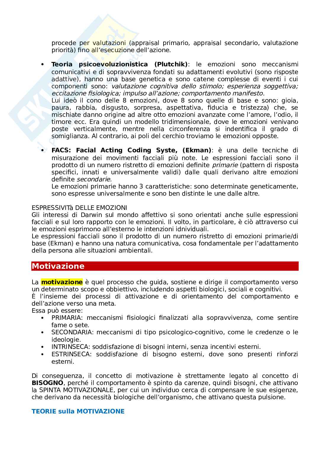 Domande e risposte Psicologia generale  Pag. 26