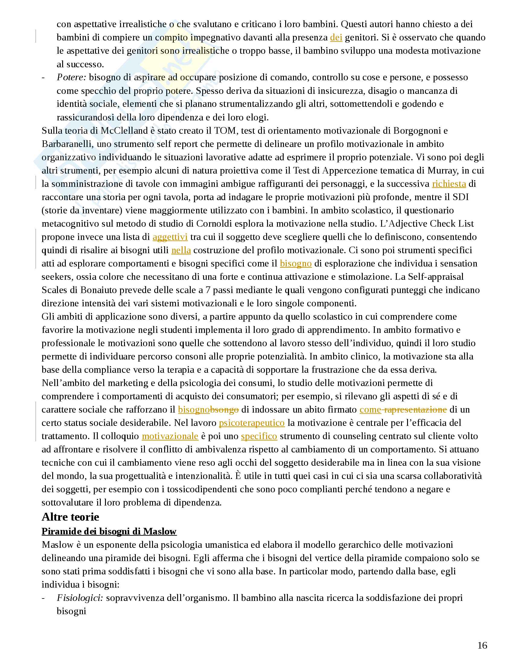 Riassunto esame preparazione Prima Prova Esame di Stato Psicologia (Albo A) Pag. 16