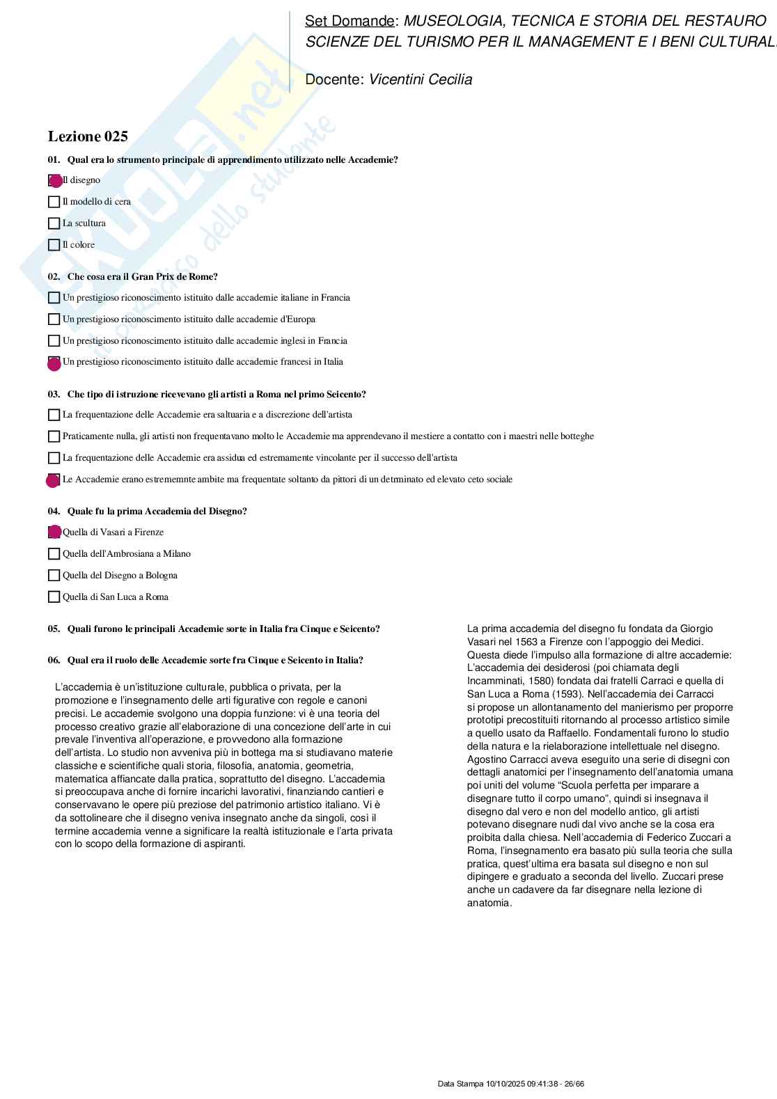 Paniere nuovo (2025) completo di museologia, tecnica e storia del restauro Pag. 26