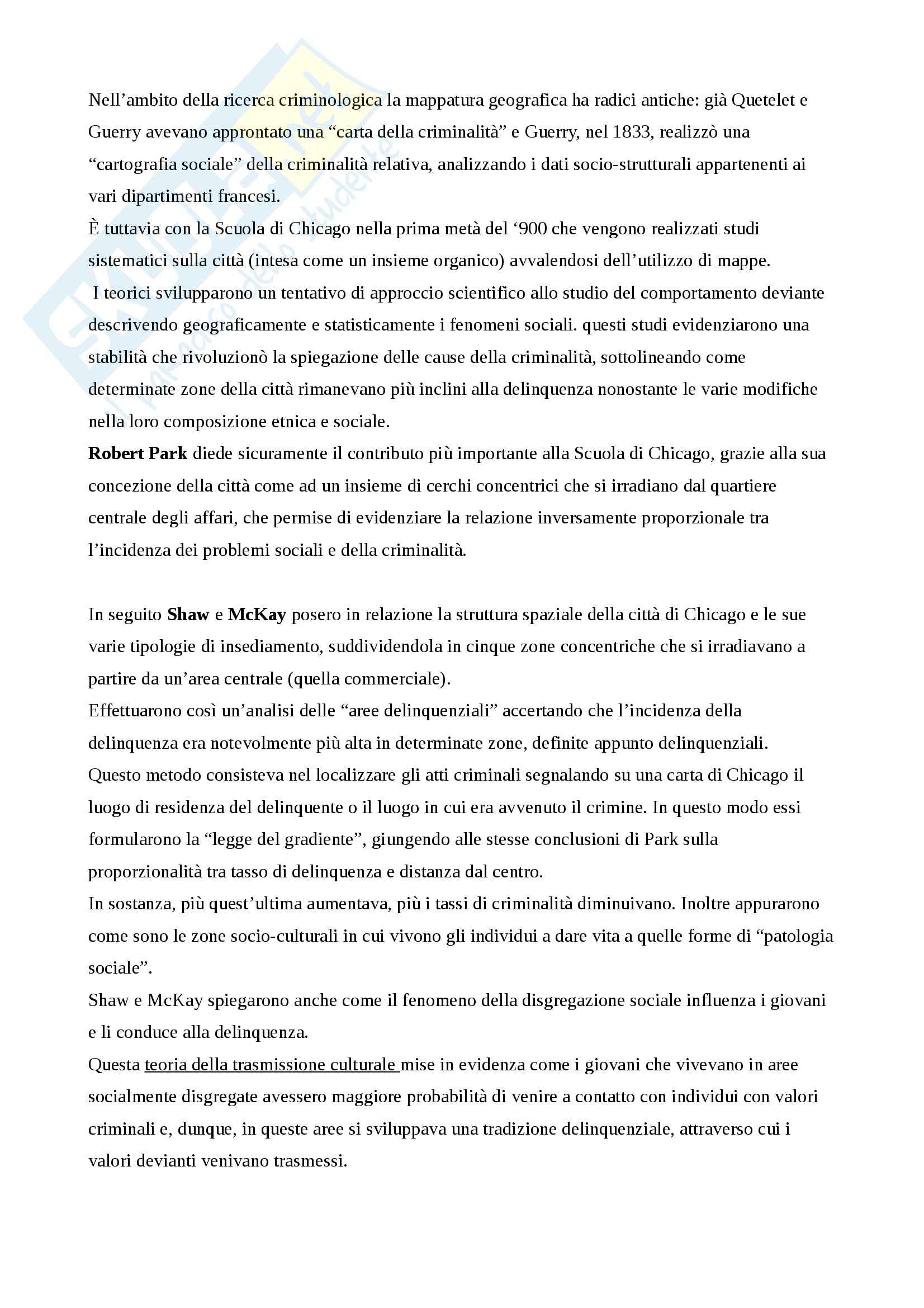 Riassunto esame Criminologia applicata, Criminologia e vittimologia Metodologia e strategie operative, Sette, prof. Bisi Pag. 26