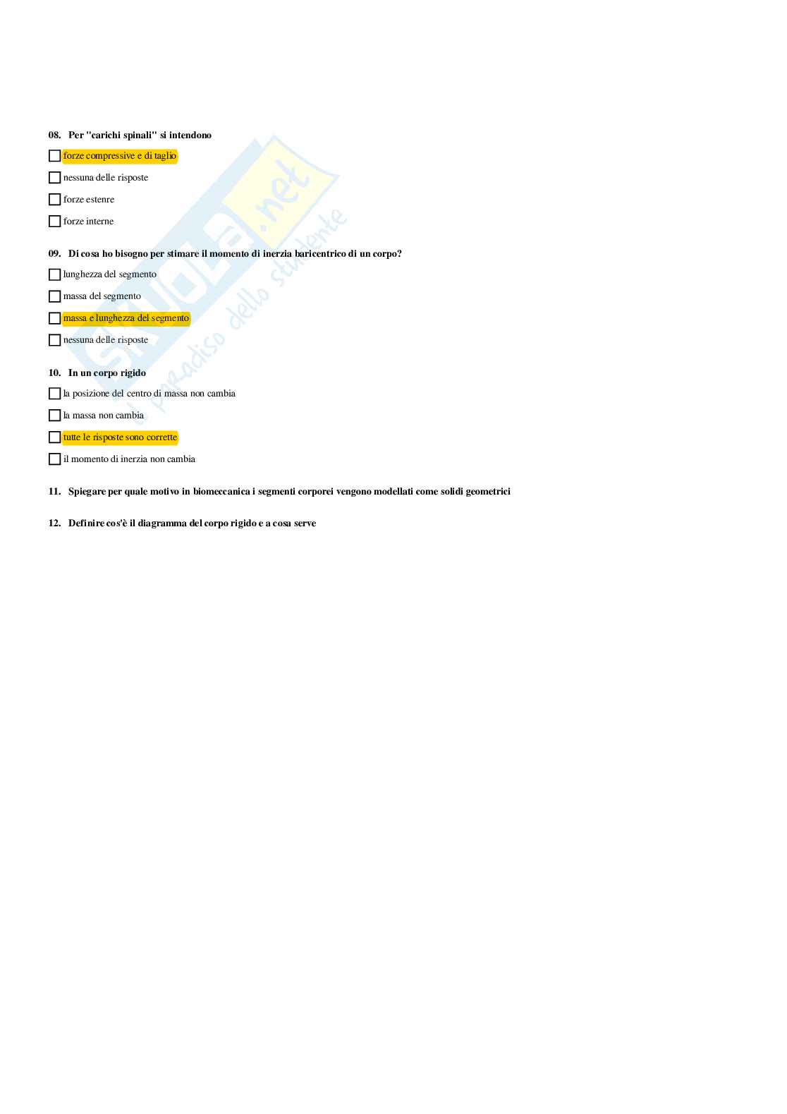 Paniere Ergonomia (2026) - Risposte multiple corrette Pag. 36