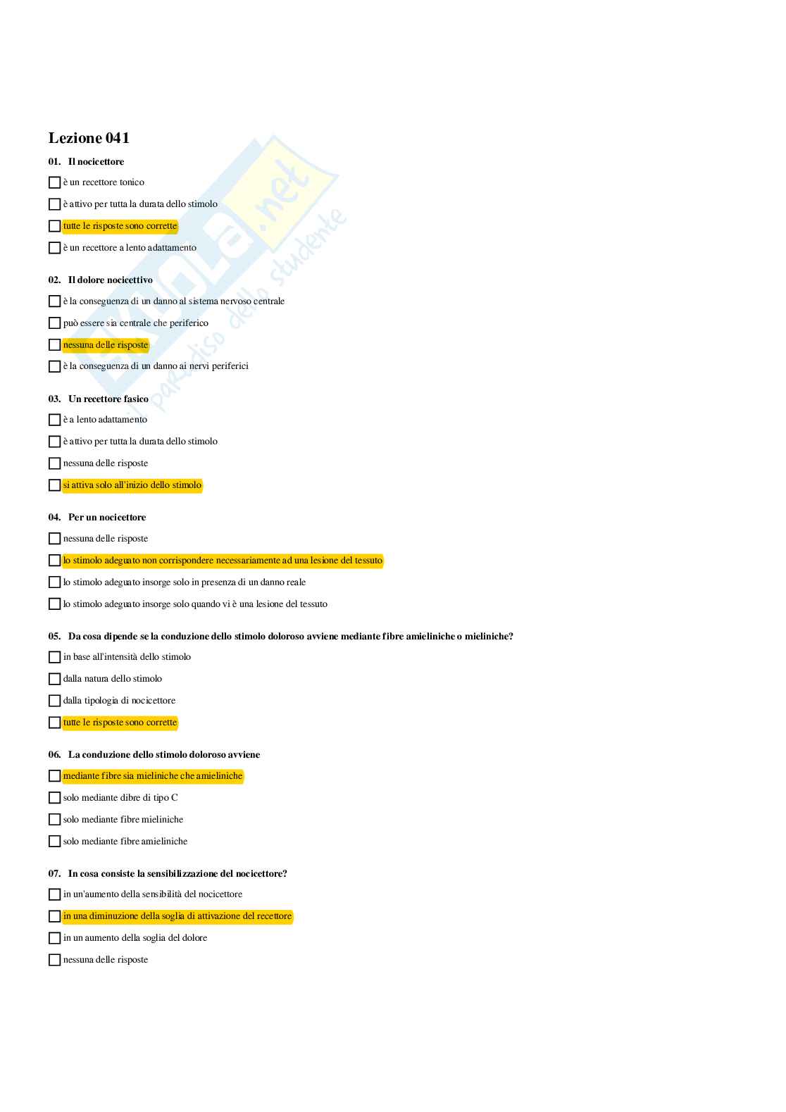 Paniere Ergonomia (2026) - Risposte multiple corrette Pag. 41