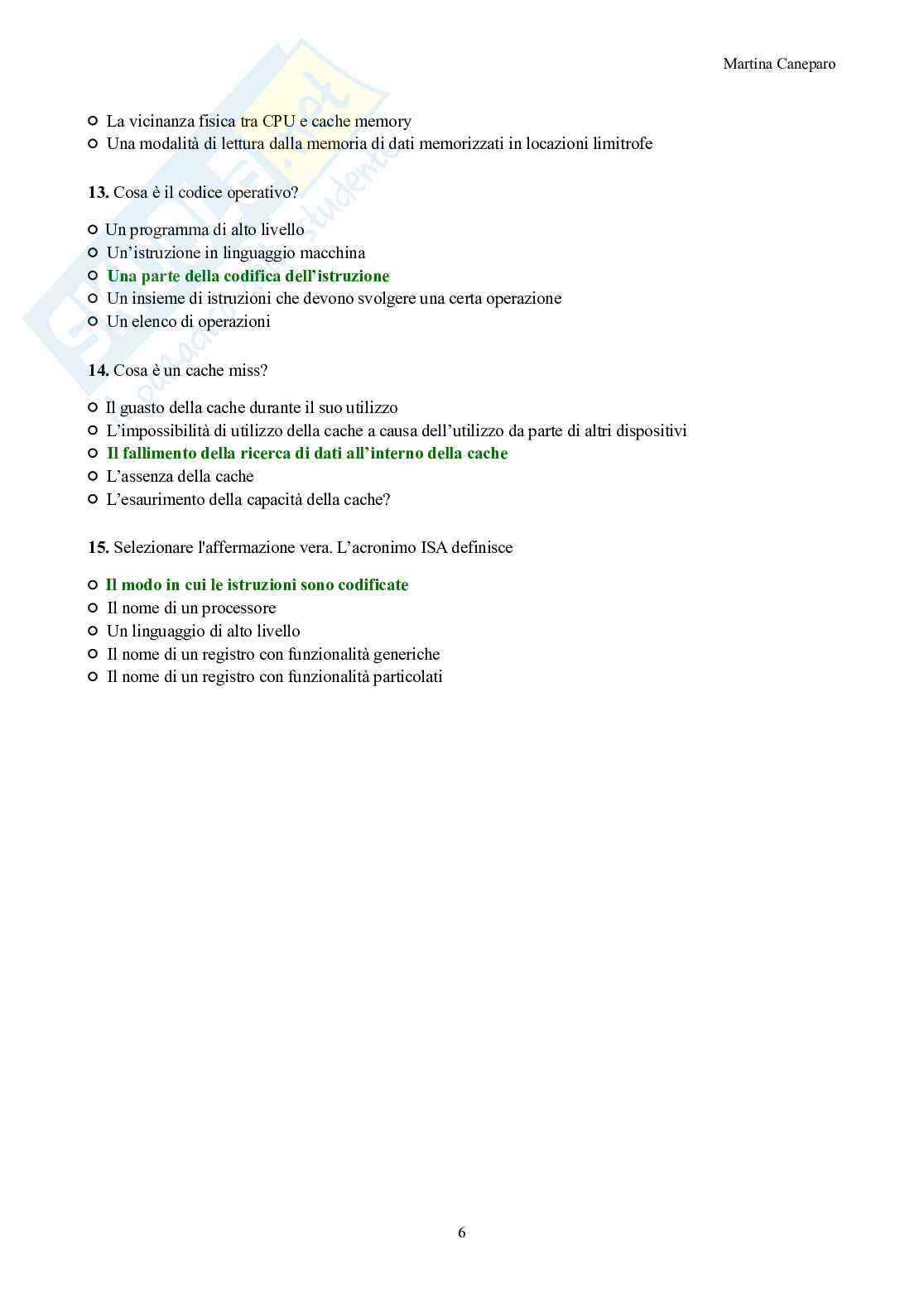 Informatica e pensiero computazionale – Domande d'esame svolte (6 aree, credito libero Economia aziendale) Pag. 6
