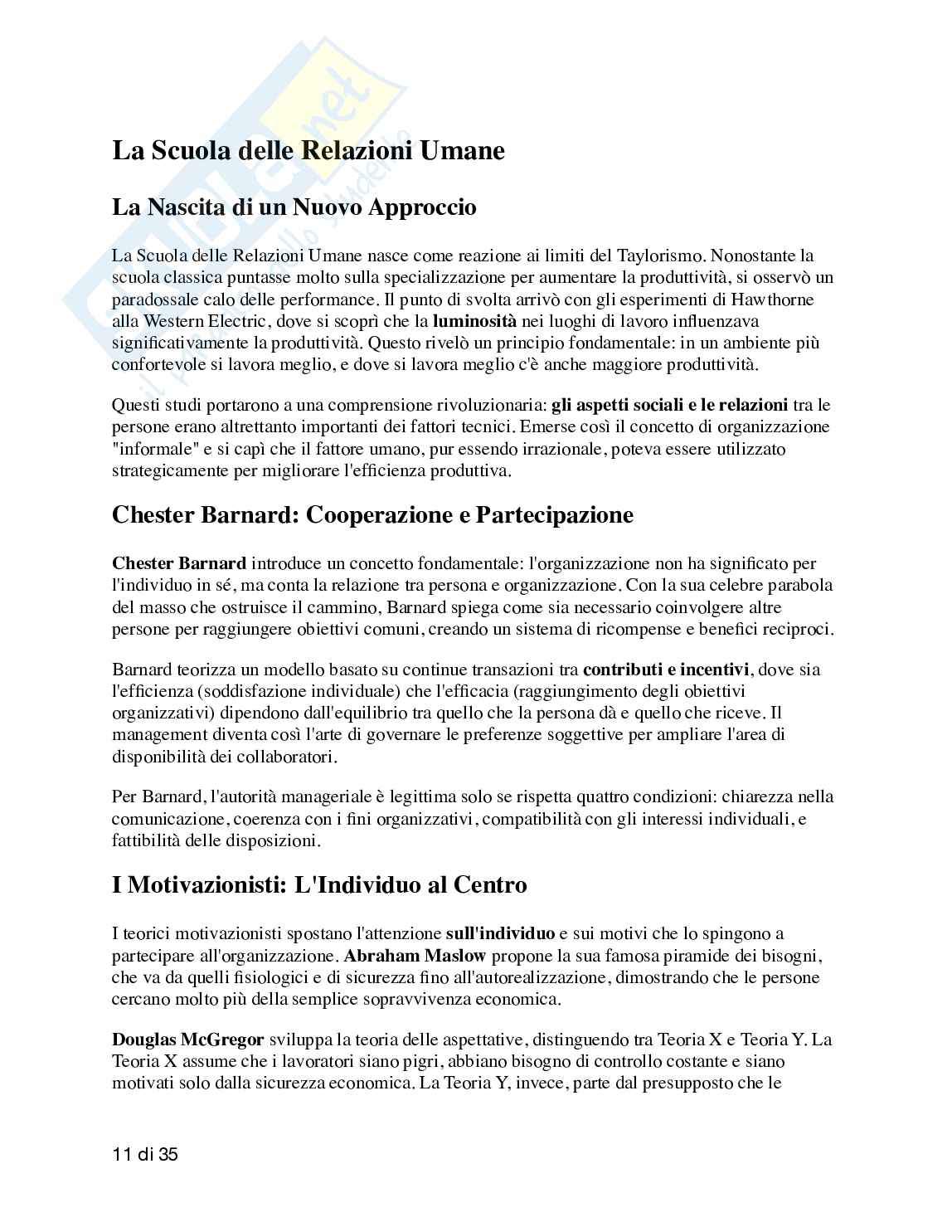 Organizzazione aziendale Pag. 11