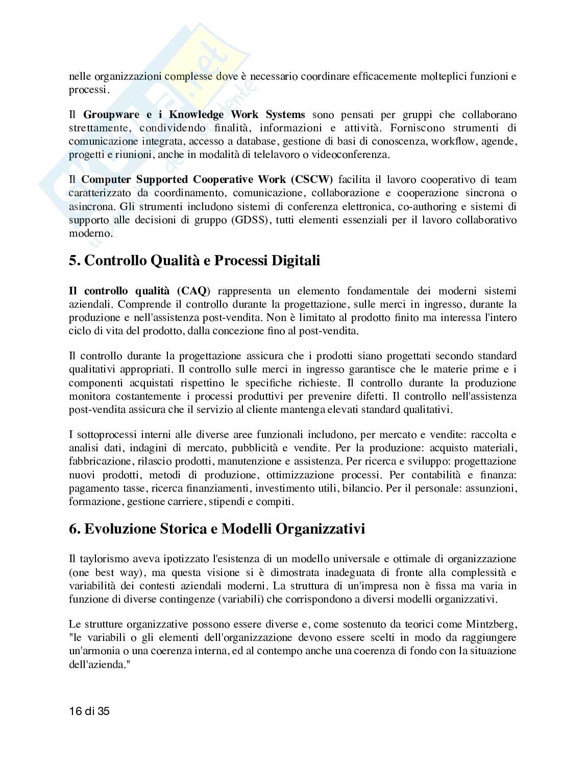 Organizzazione aziendale Pag. 16
