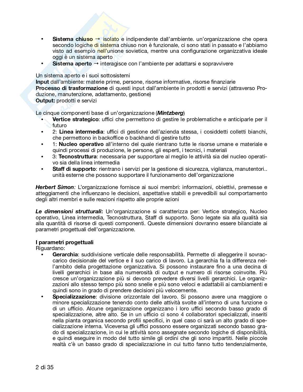 Organizzazione aziendale Pag. 2