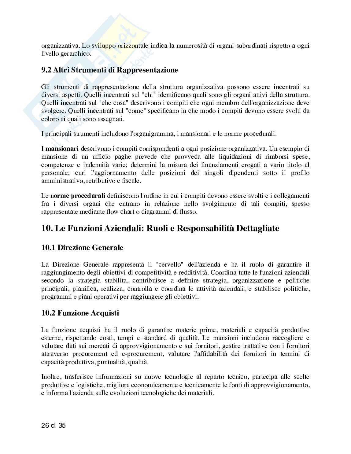 Organizzazione aziendale Pag. 26