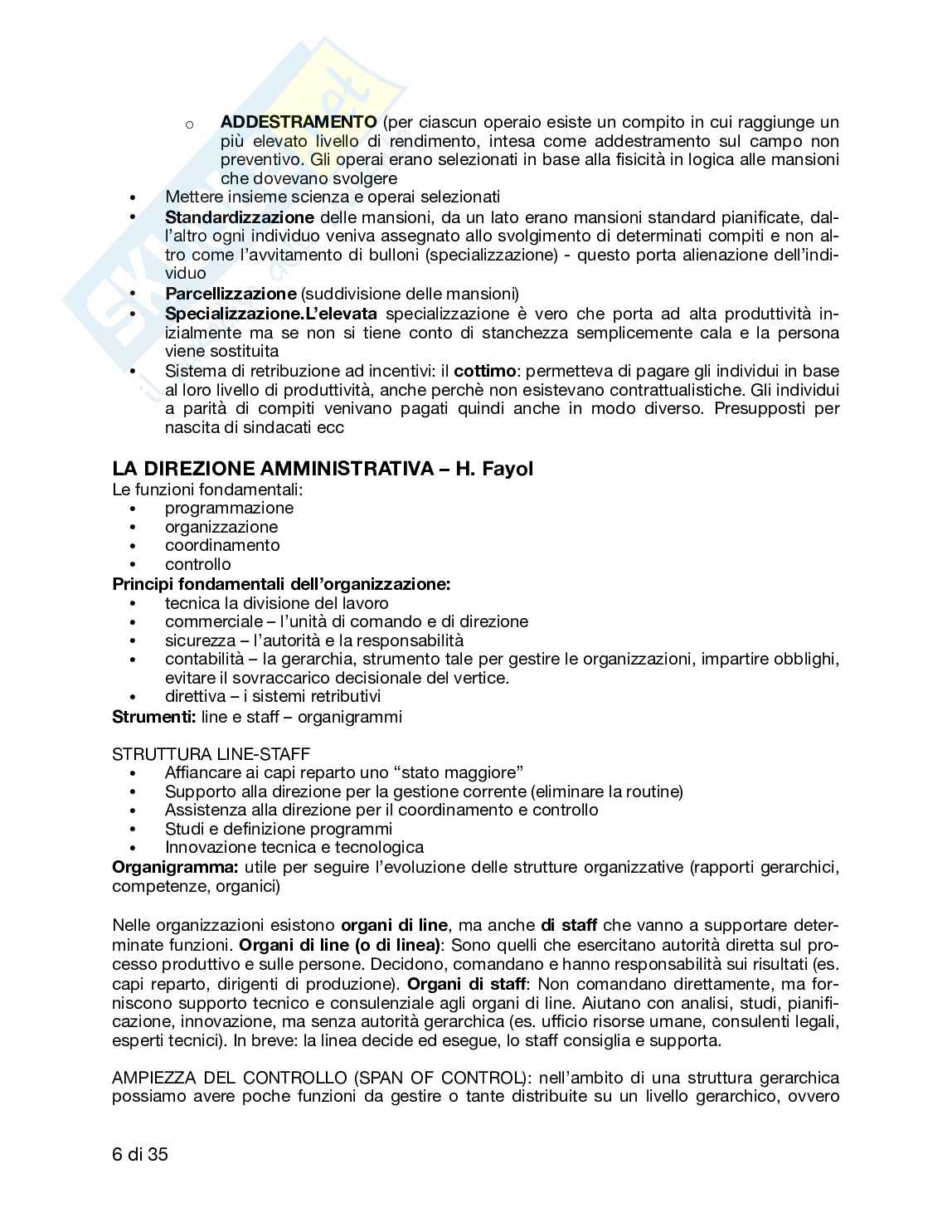 Organizzazione aziendale Pag. 6