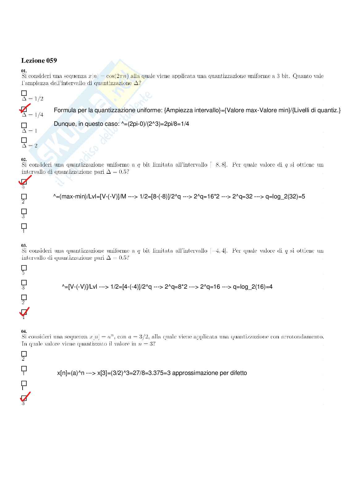 Paniere di Segnali e sistemi (2025) - Risposte multiple Pag. 76