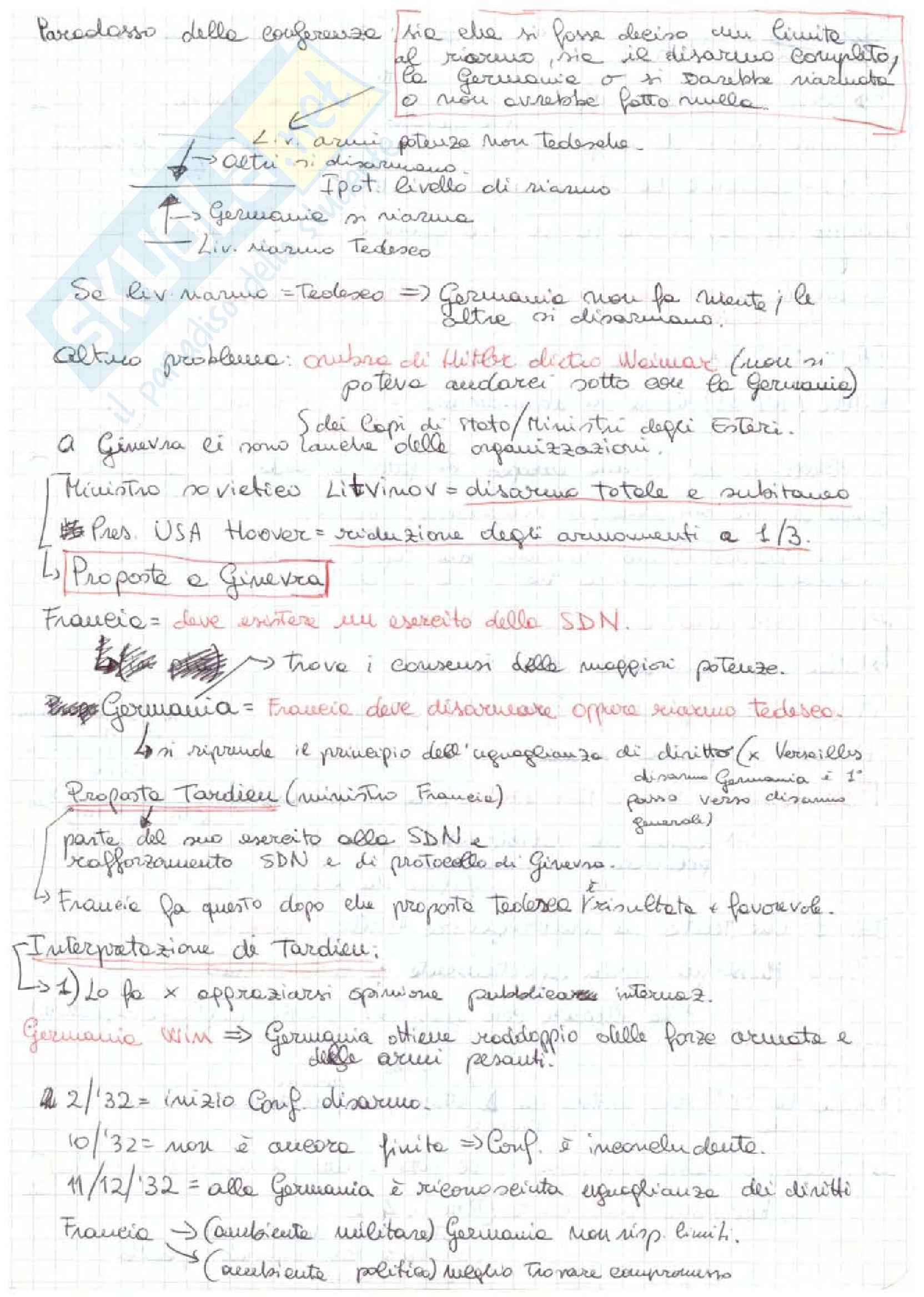 Storia delle Relazioni Internazionali - Appunti Pag. 21