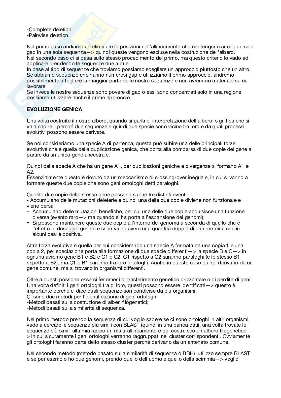 Appunti di Bioinformatica con laboratorio, parte 1 Pag. 16
