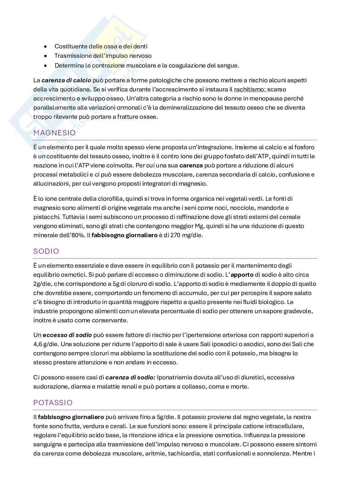 Chimica degli alimenti e prodotti dietetici  Pag. 6