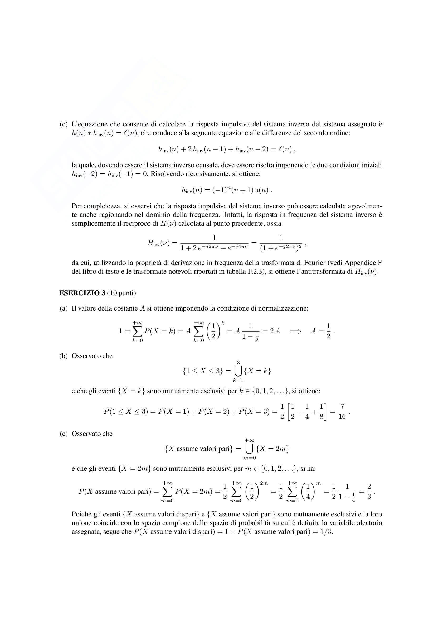 Teoria dei Segnali - Esercitazione Pag. 66