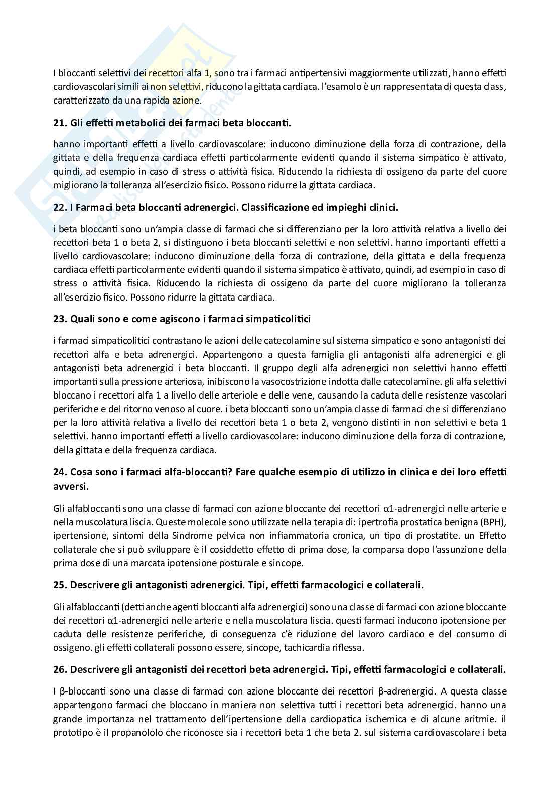 Domande aperte di Farmacologia Pag. 26