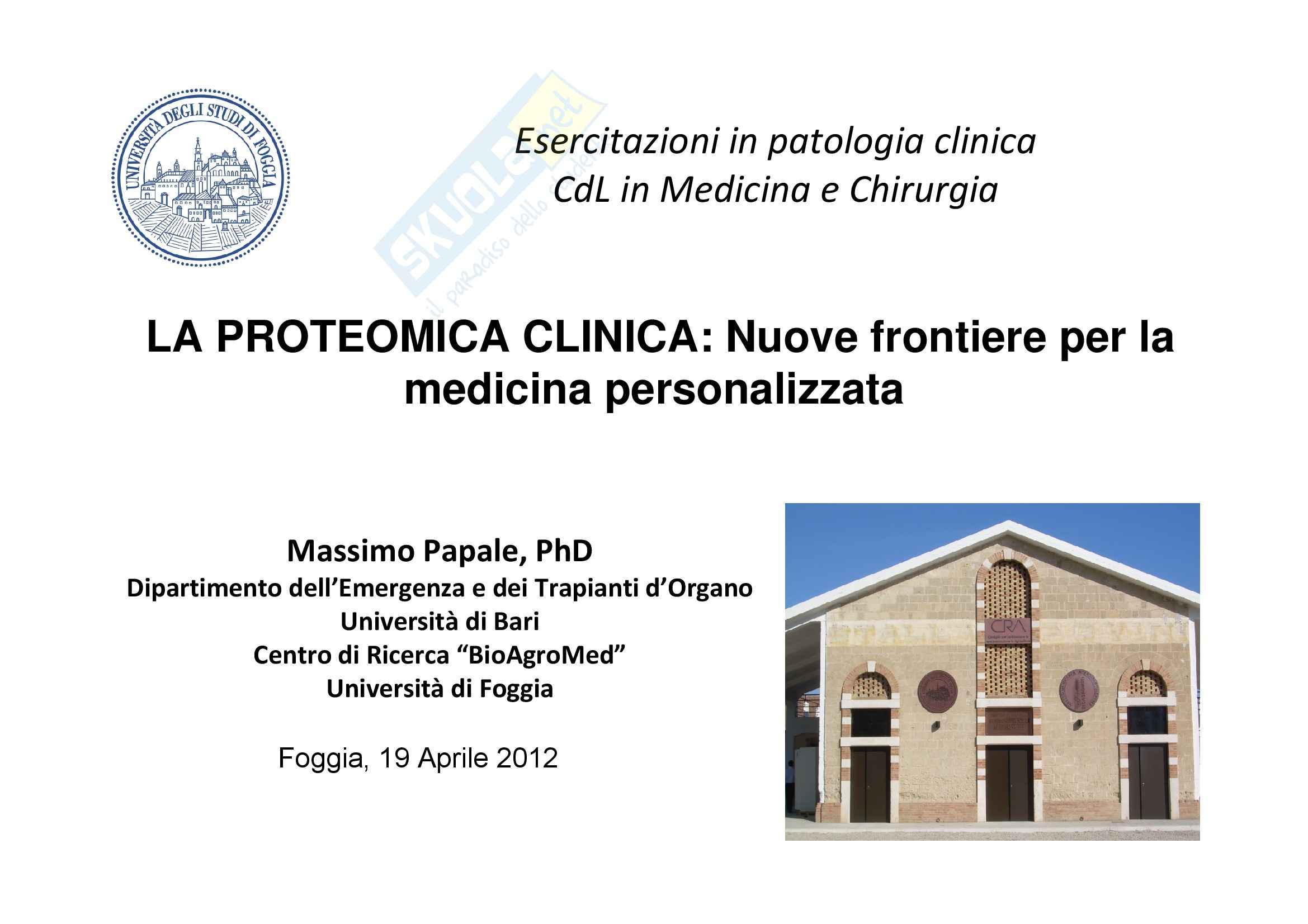 Proteomica Clinica Pag. 1