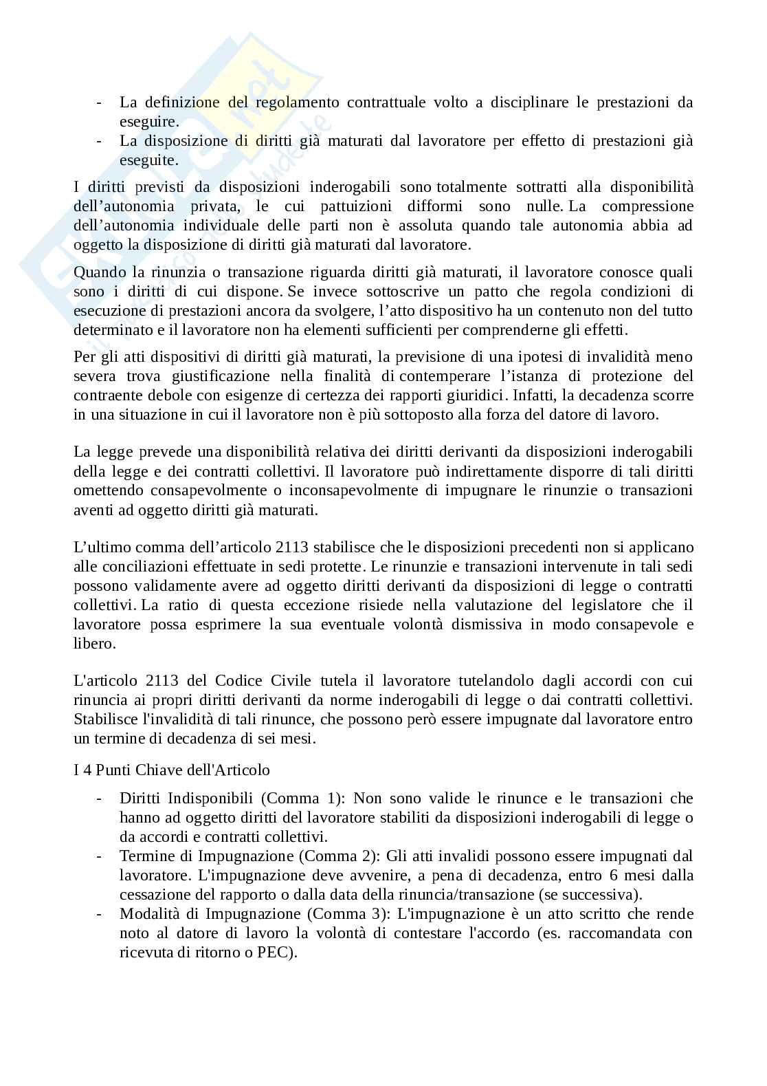 Domande di Diritto del lavoro Pag. 11