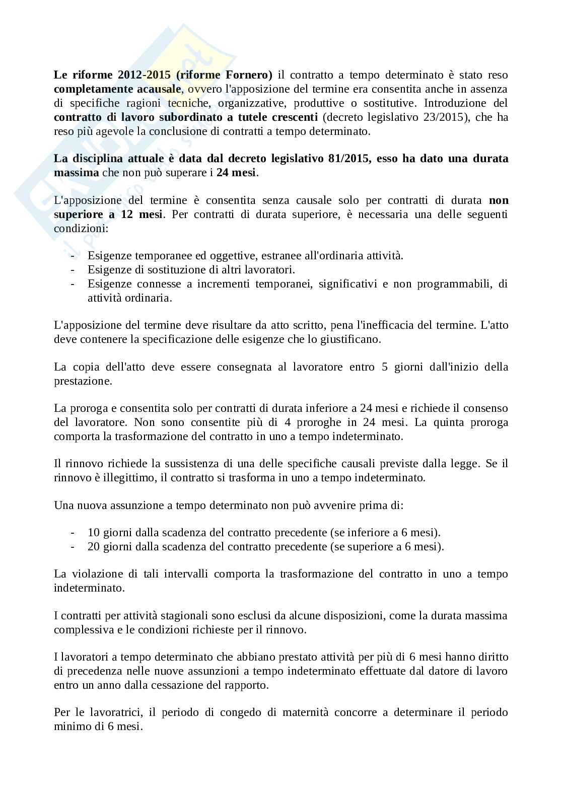 Domande di Diritto del lavoro Pag. 6