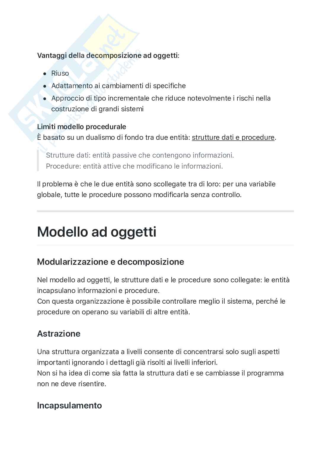 Appunti completi di Ingegneria del software Pag. 2
