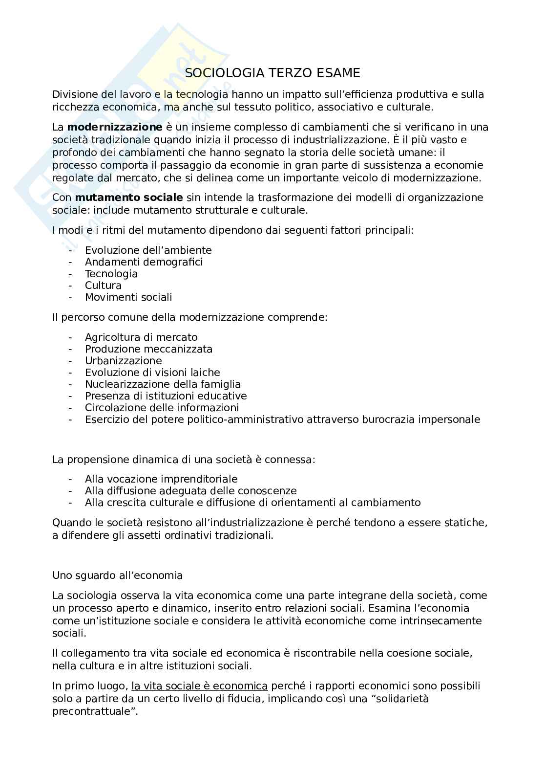 Appunti esame sociologia Pag. 1