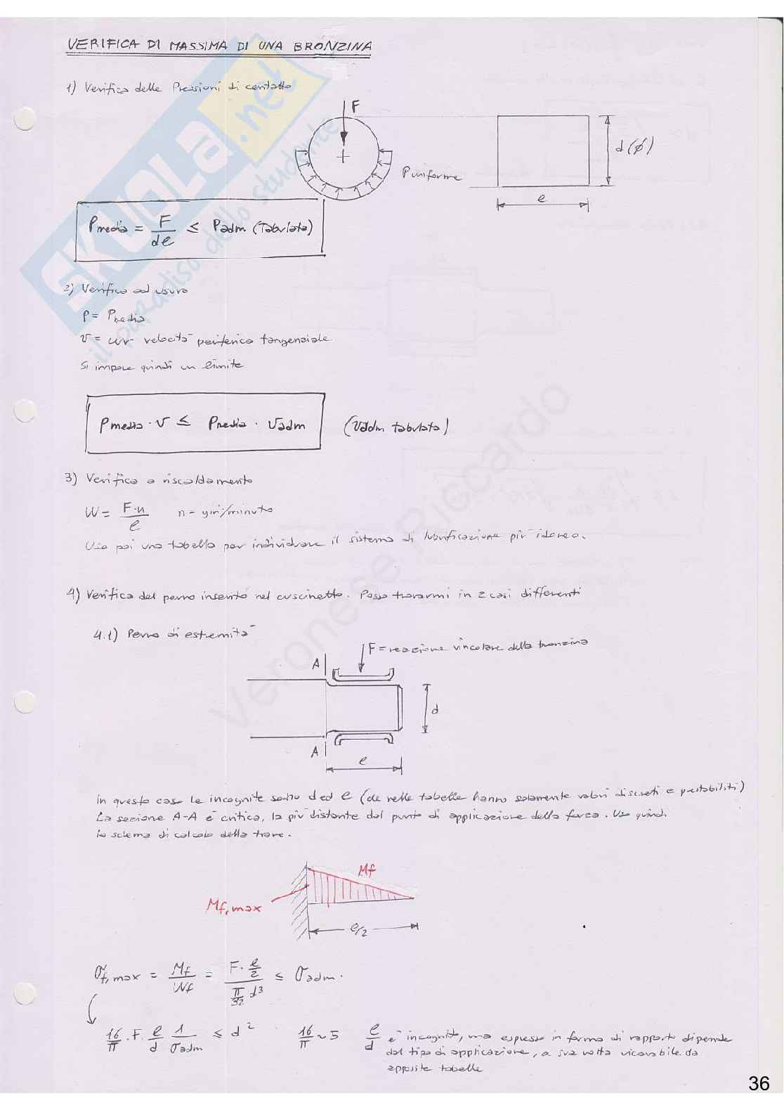 Appunti di Elementi costruttivi delle macchine Pag. 36