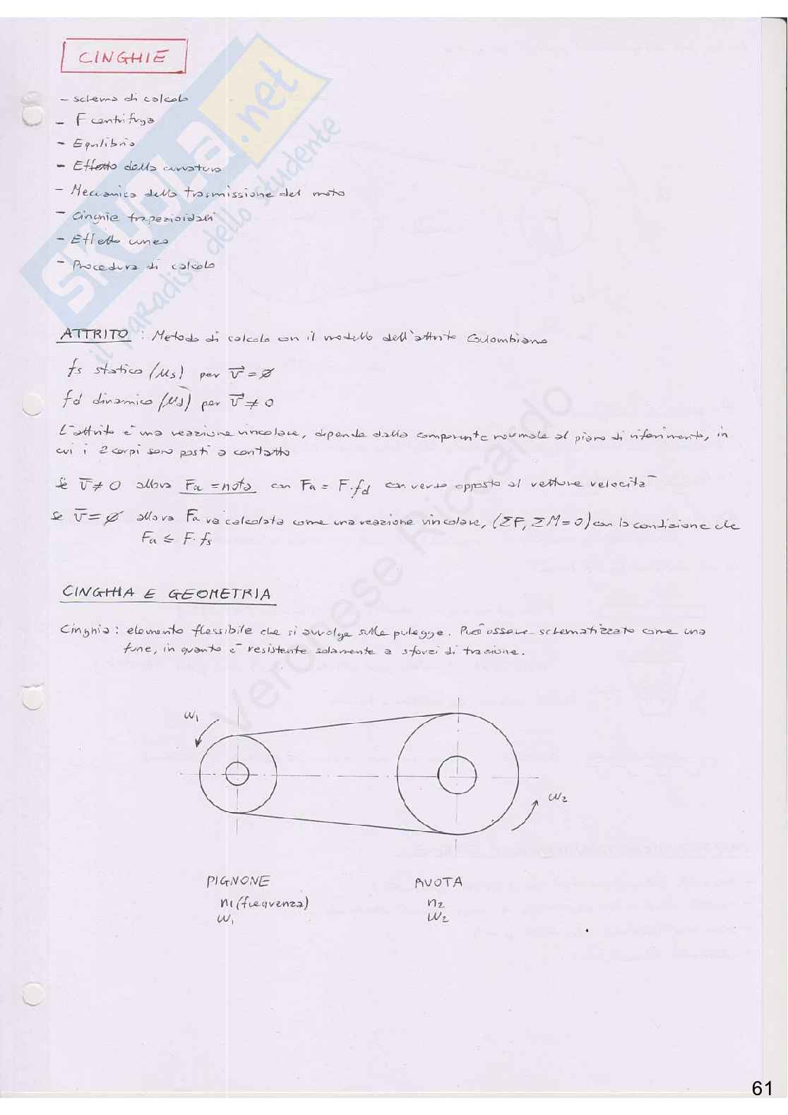 Appunti di Elementi costruttivi delle macchine Pag. 61