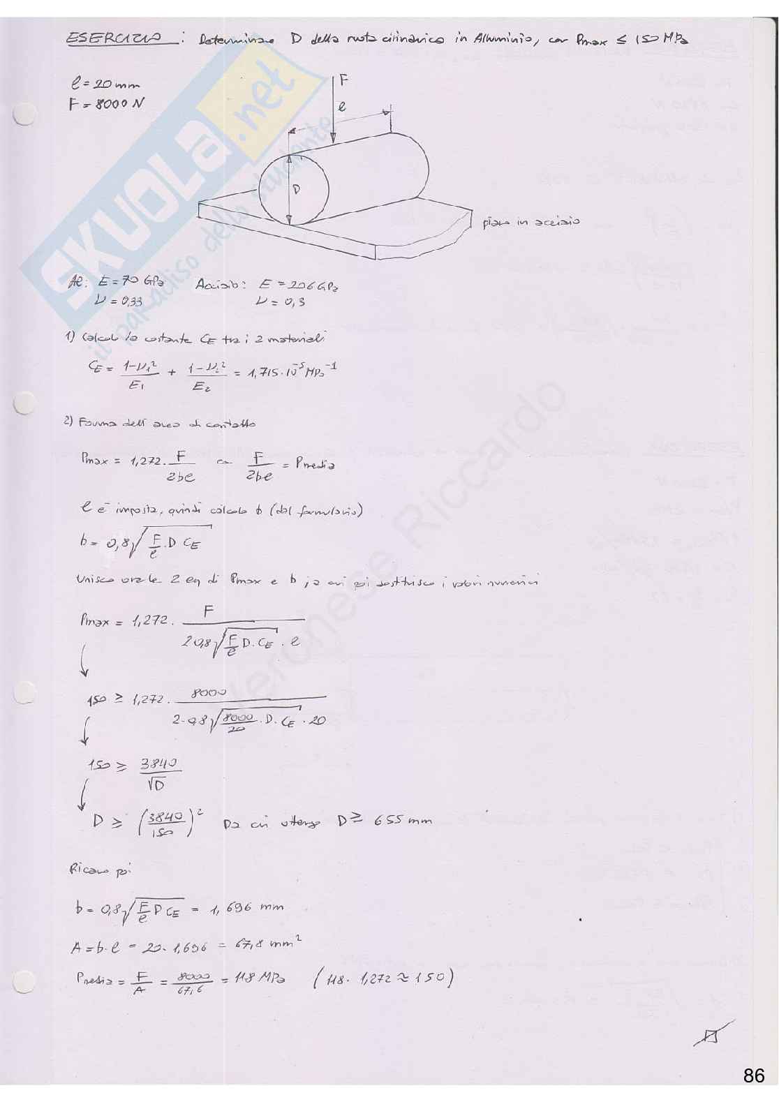 Appunti di Elementi costruttivi delle macchine Pag. 86
