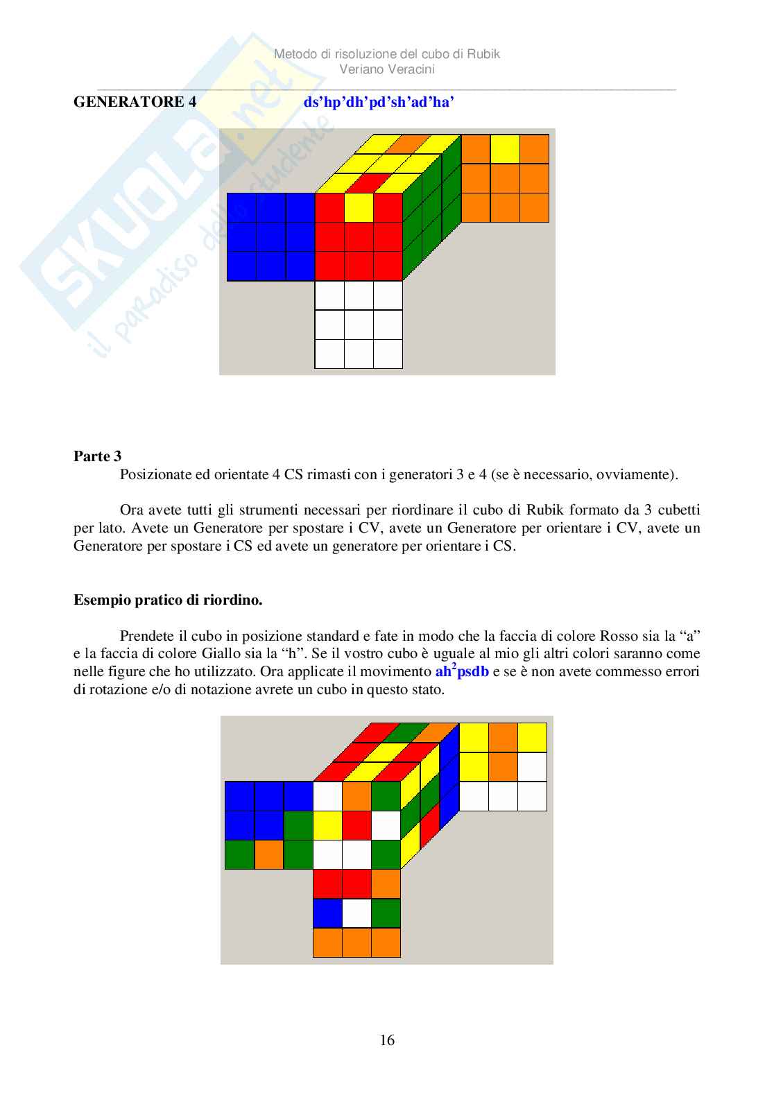 Metodo per risolvere il cubo di Rubik Pag. 16