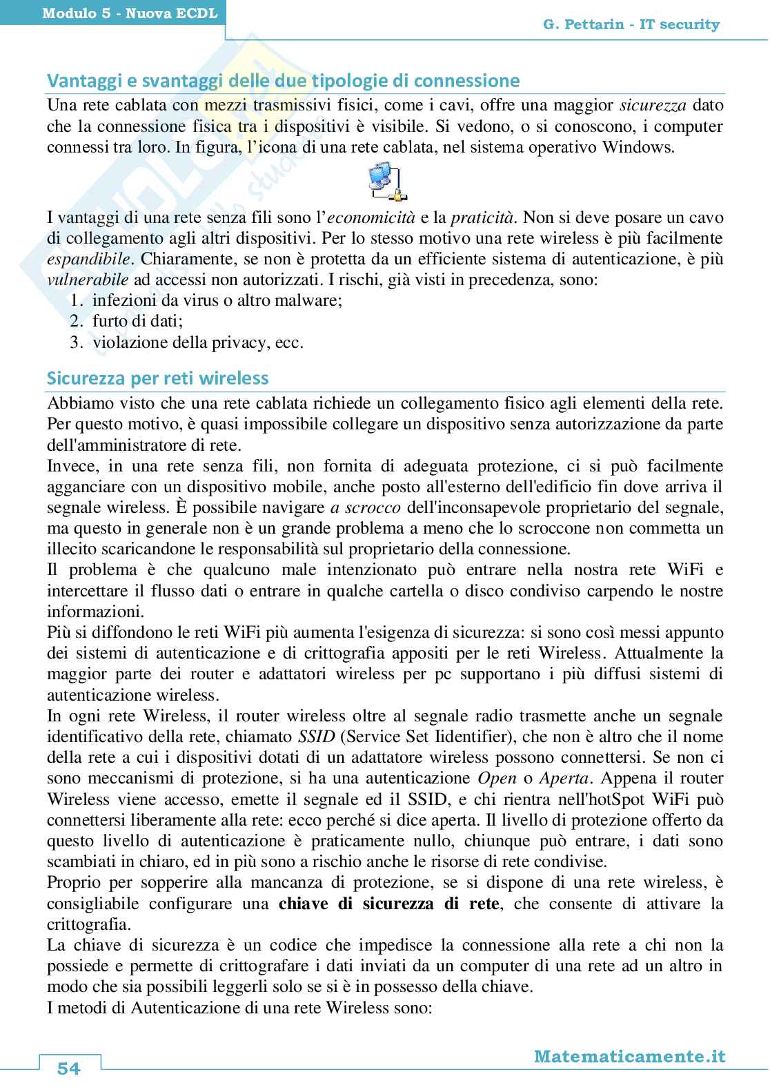 Nuova ECDL modulo 5, IT Security Pag. 56