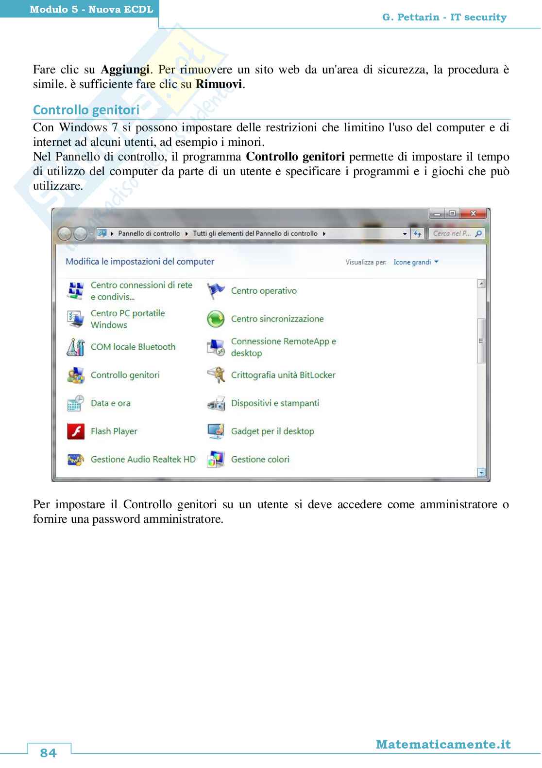 10. Nuova ECDL modulo 5: IT Security (ebook) Pag. 86