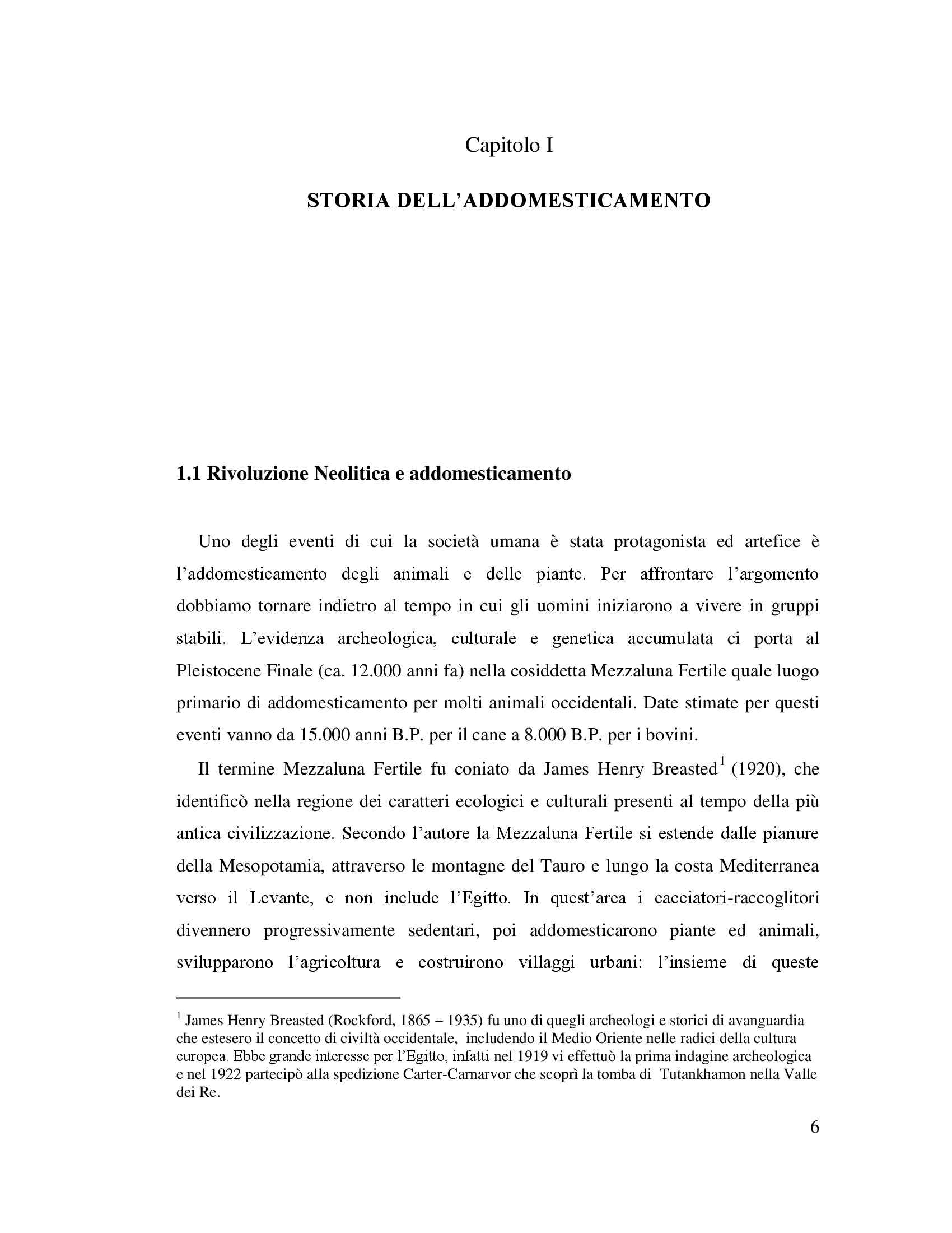 Tesi - Origini ed evoluzione del gatto domestico nel Mediterraneo Pag. 6