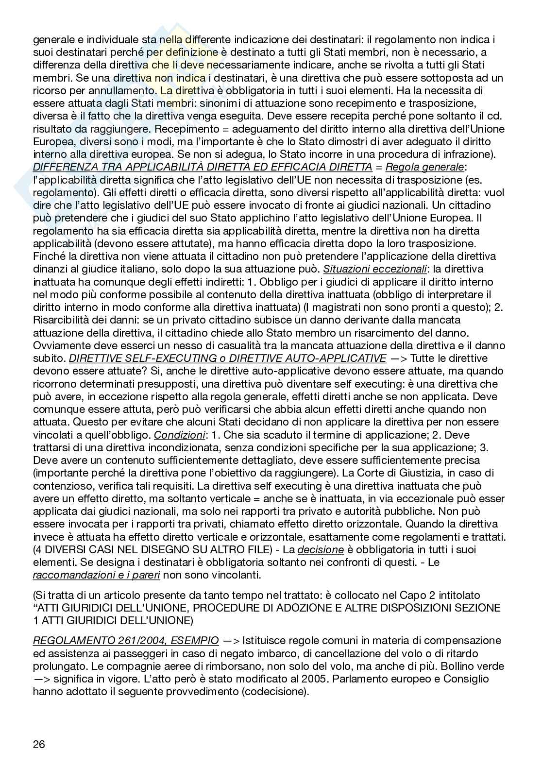Riassunto esame diritto dell'Unione Europea, prof. Rossi, libro consigliato Diritto dell'Unione europea, Daniele Pag. 26