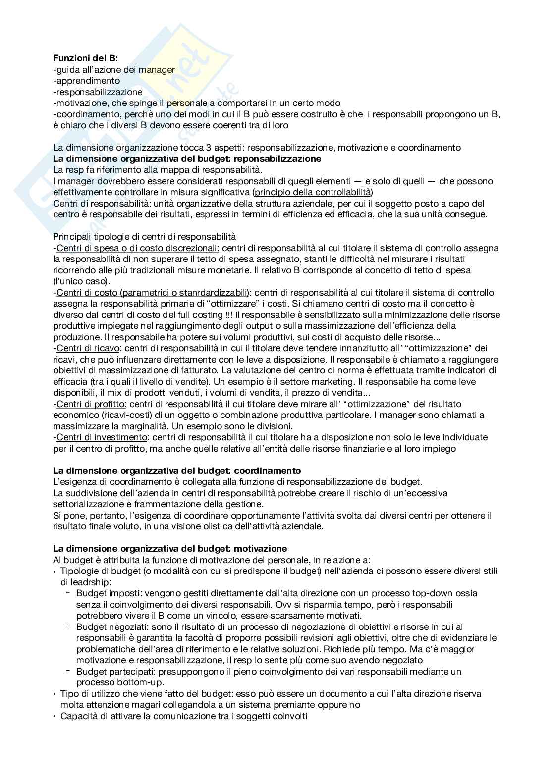 Appunti di controllo di gestione Pag. 66