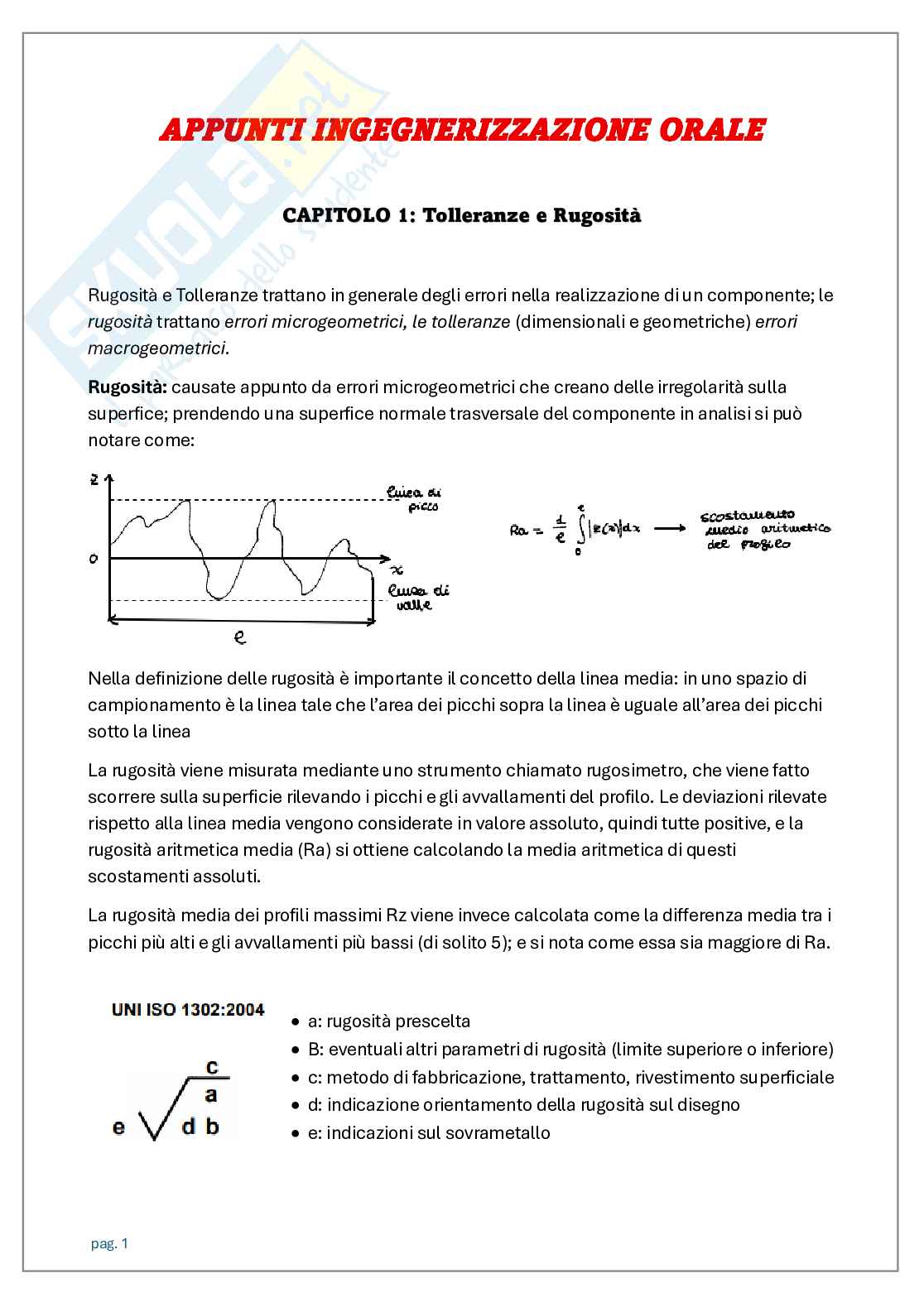 Ingegnerizzazione Pag. 1