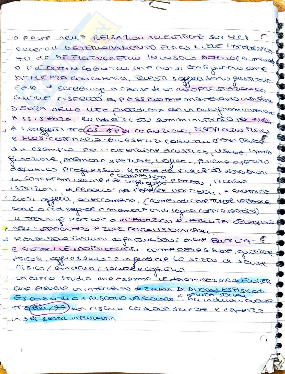 Psicobiologia: plasticità cerebrale, invecchiamento e riserva cognitiva Pag. 6
