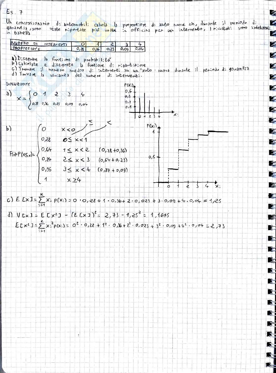 Statistica - Variabili aleatorie discrete, Parte 1 - Appunti  Pag. 26