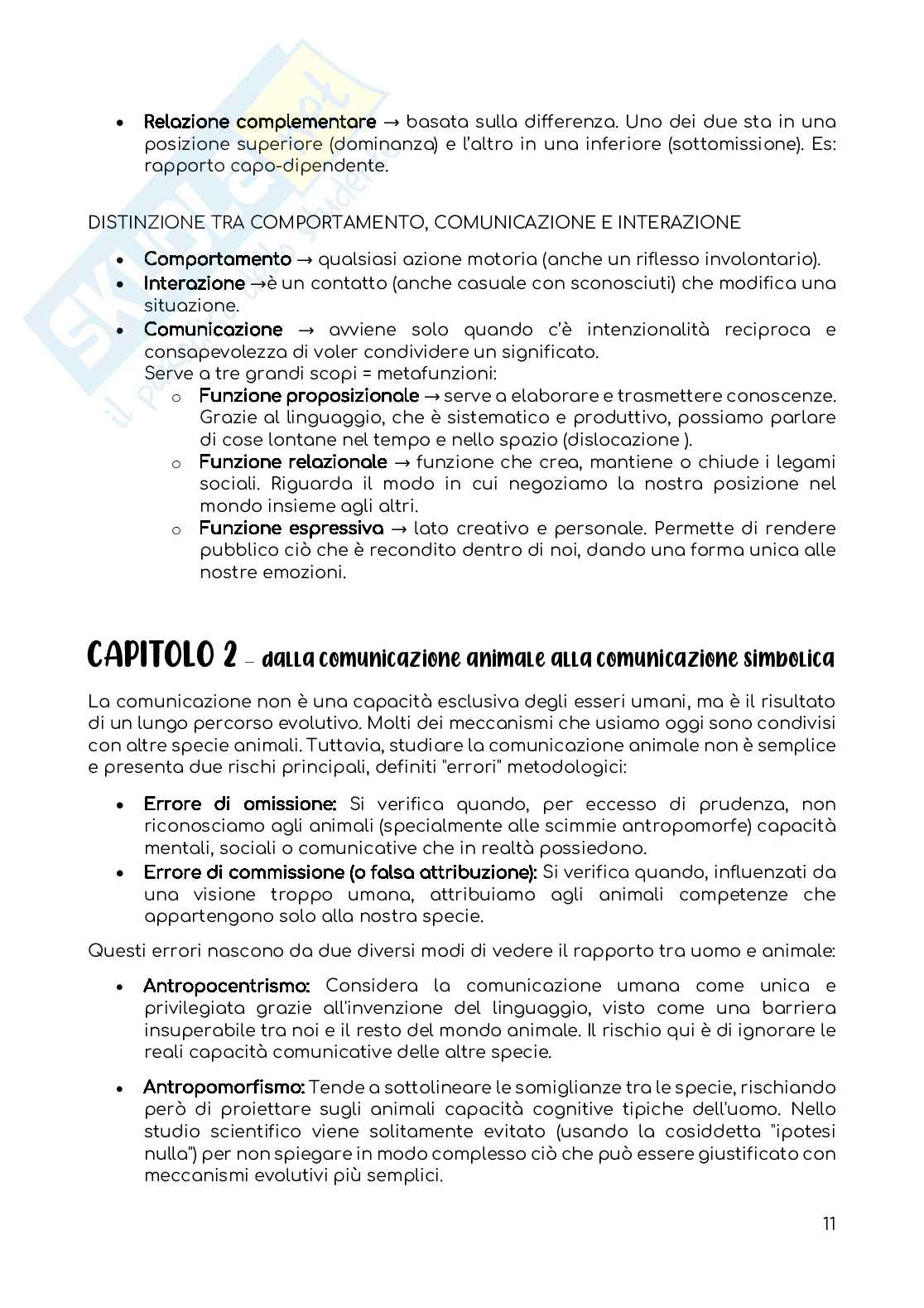 Riassunto esame Psicologia della comunicazione, Prof. Gilardi Silvia, libro consigliato Fondamenti di psicologia della comunicazione , Anolli Pag. 11