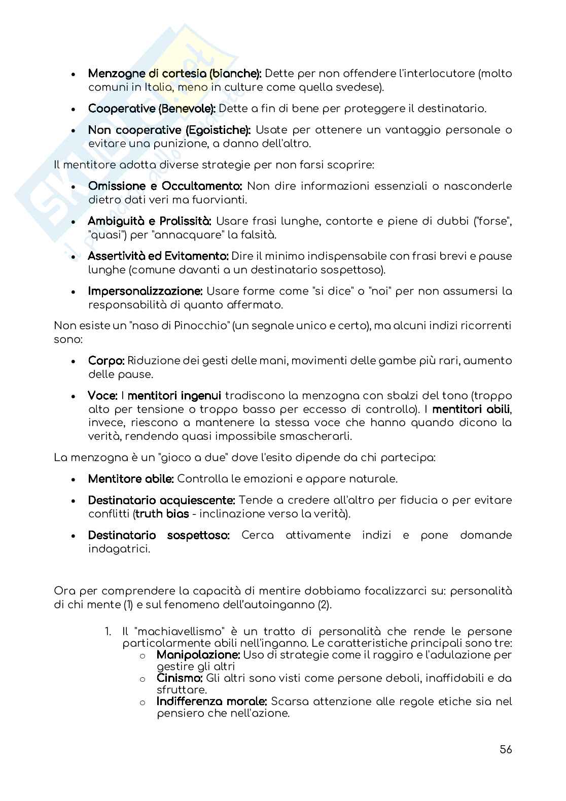 Riassunto esame Psicologia della comunicazione, Prof. Gilardi Silvia, libro consigliato Fondamenti di psicologia della comunicazione , Anolli Pag. 56