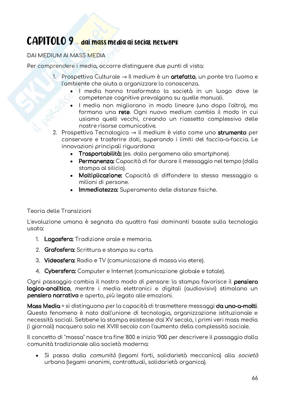 Riassunto esame Psicologia della comunicazione, Prof. Gilardi Silvia, libro consigliato Fondamenti di psicologia della comunicazione , Anolli Pag. 66