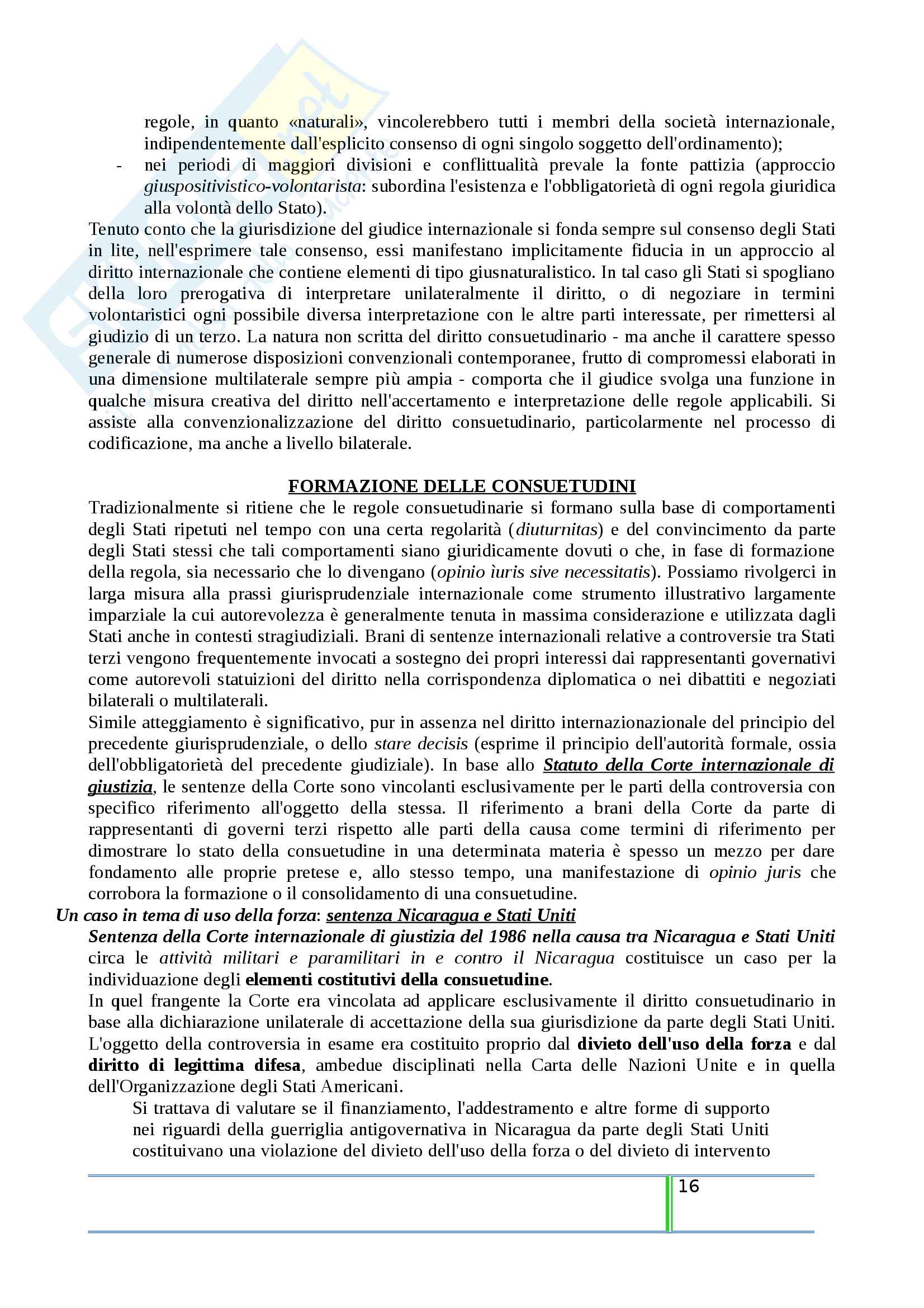 Riassunto esame Diritto Internazionale, prof. Tanzi, libro consigliato Introduzione al Diritto Internazionale Contemporaneo, Tanzi Pag. 16