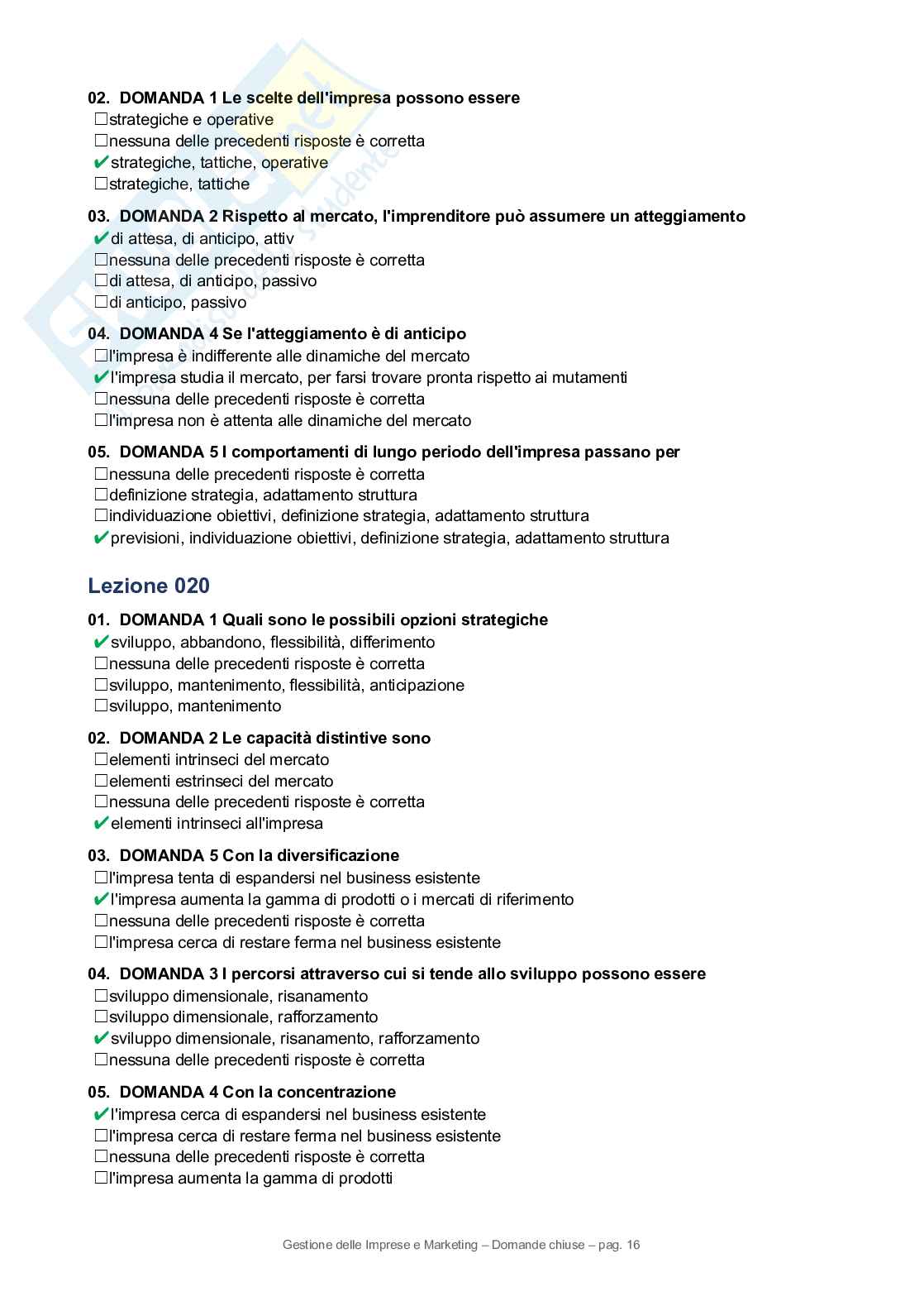 Paniere completo Gestione delle imprese e marketing, 2026  Pag. 16