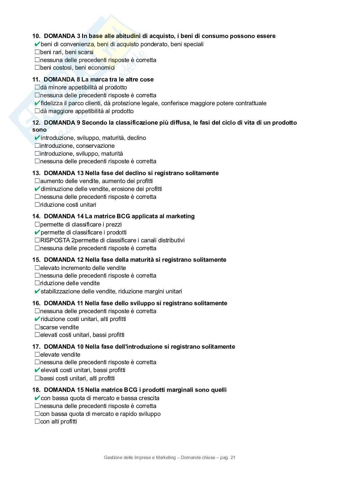 Paniere completo Gestione delle imprese e marketing, 2026  Pag. 21