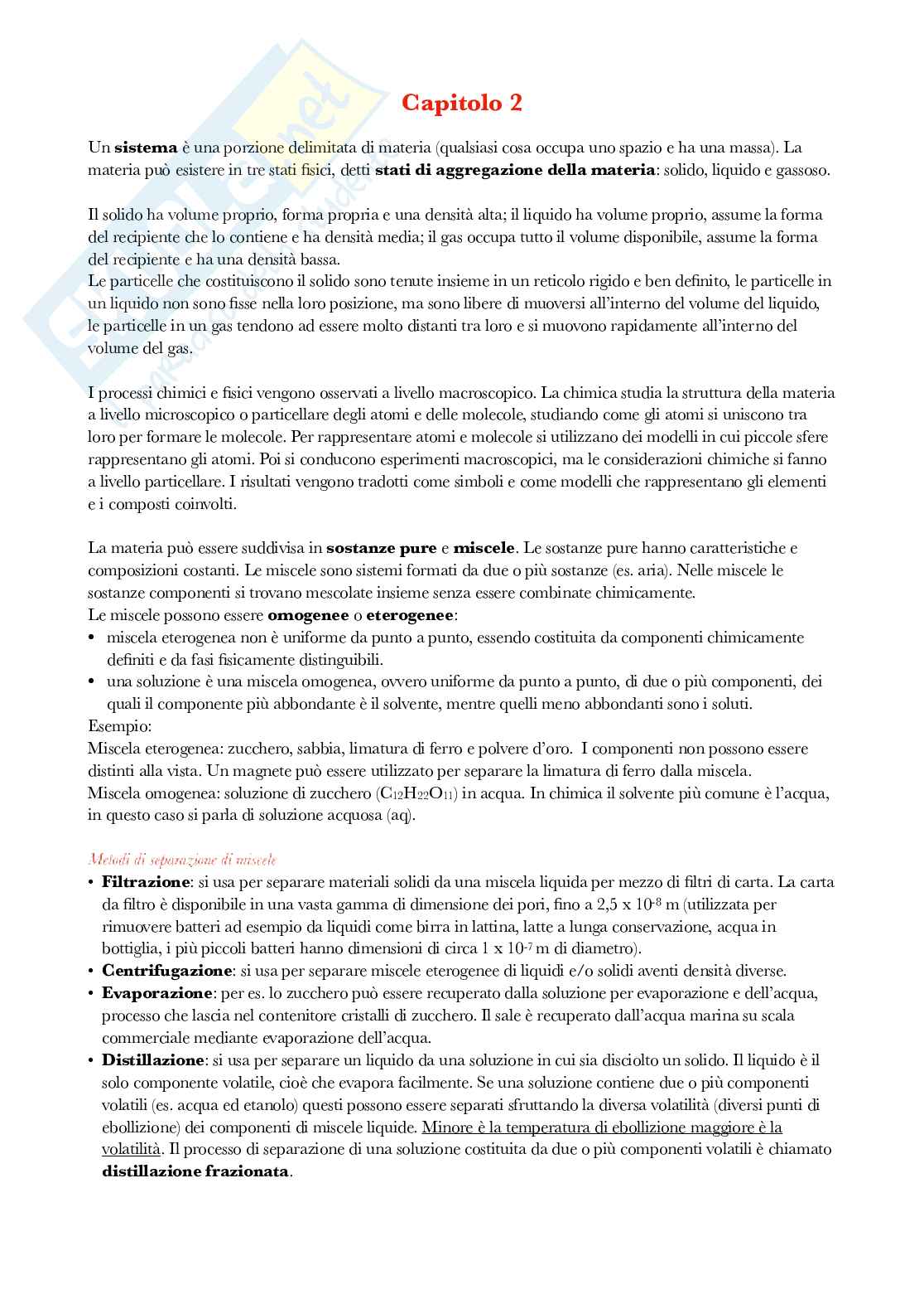 Chimica generale e inorganica  Pag. 1