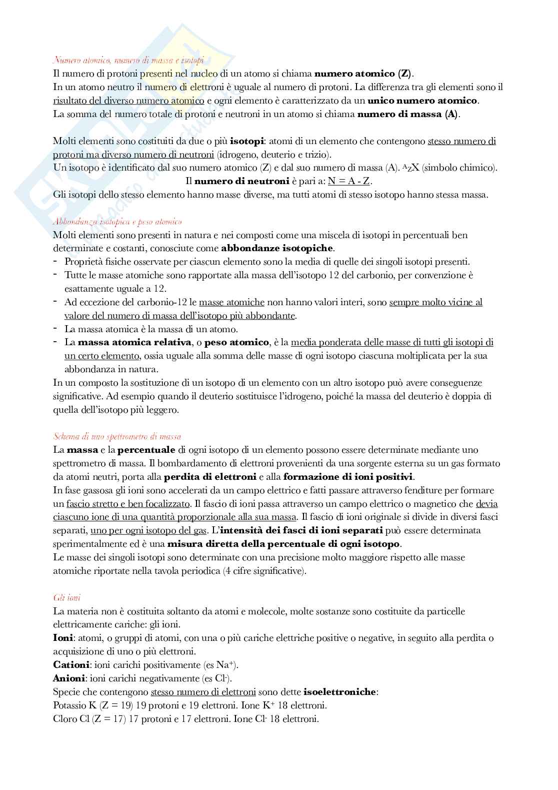 Chimica generale e inorganica  Pag. 6
