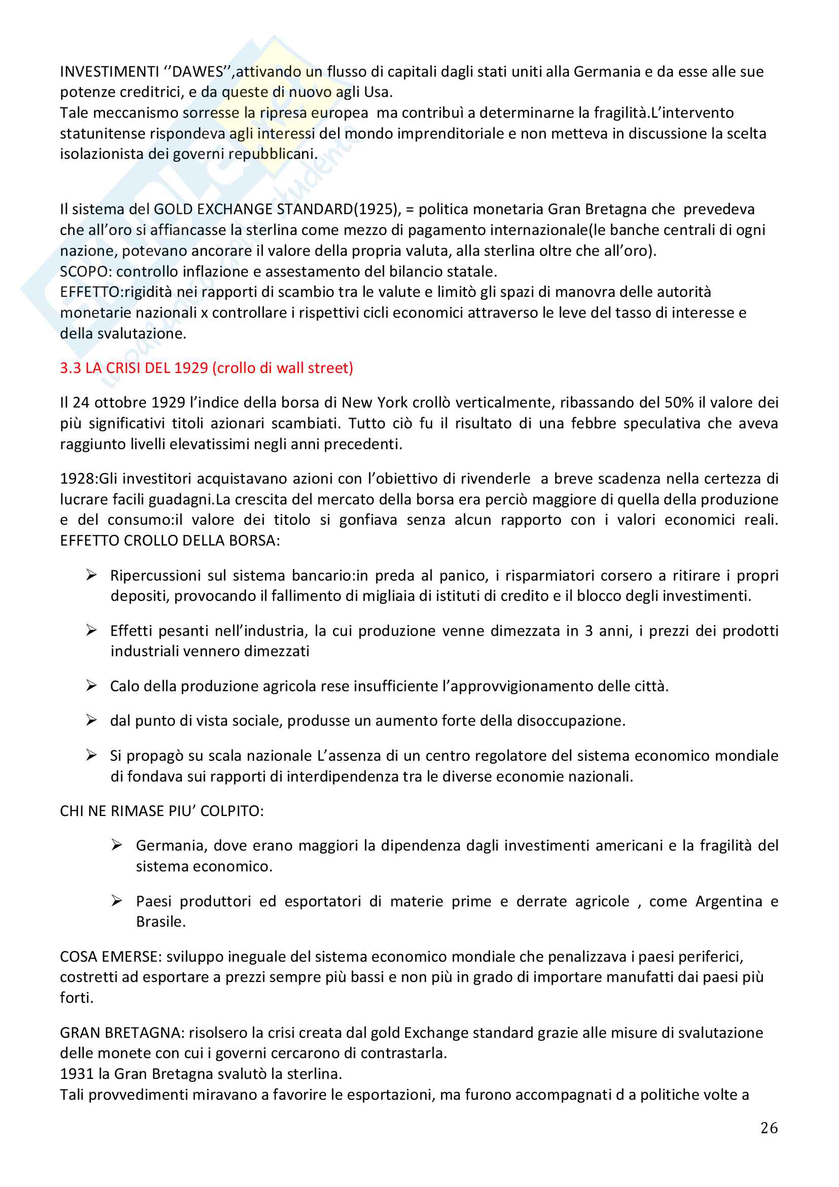 Storia Contemporanea, Detti, Gozzini il Novecento - Riassunto Pag. 26
