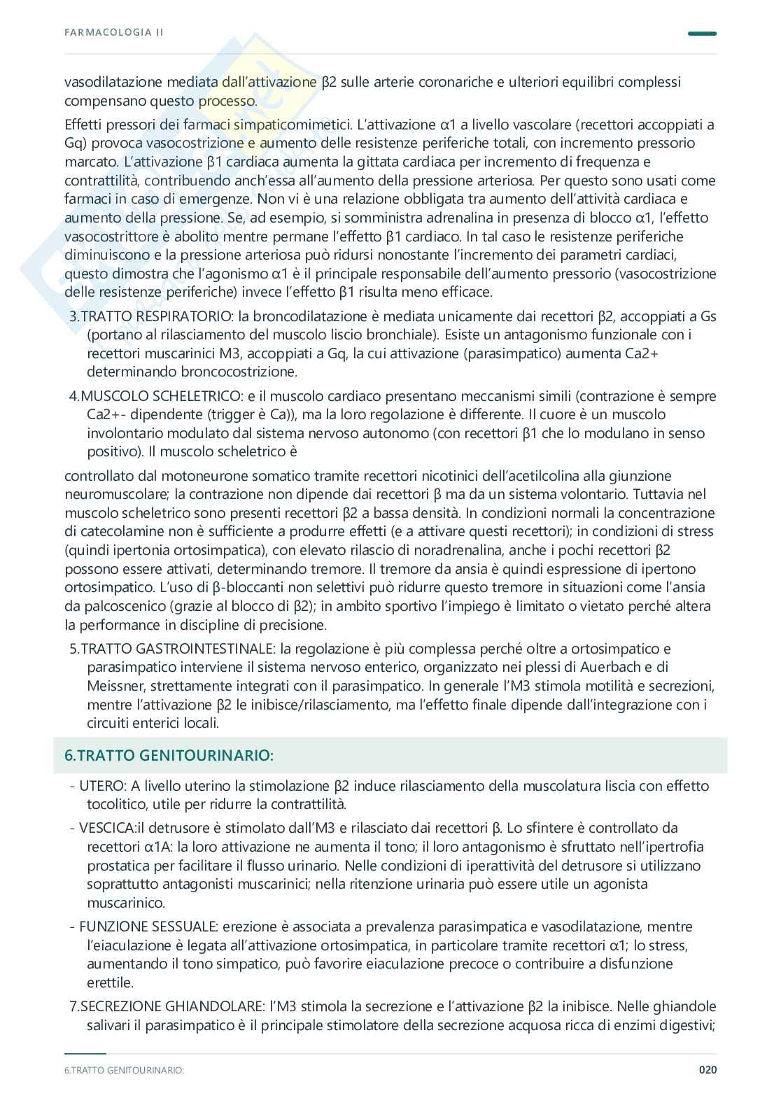 Farmacologia e farmacoterapia II – Appunti completi, farmaci e terapie, 2025/2026 Pag. 21
