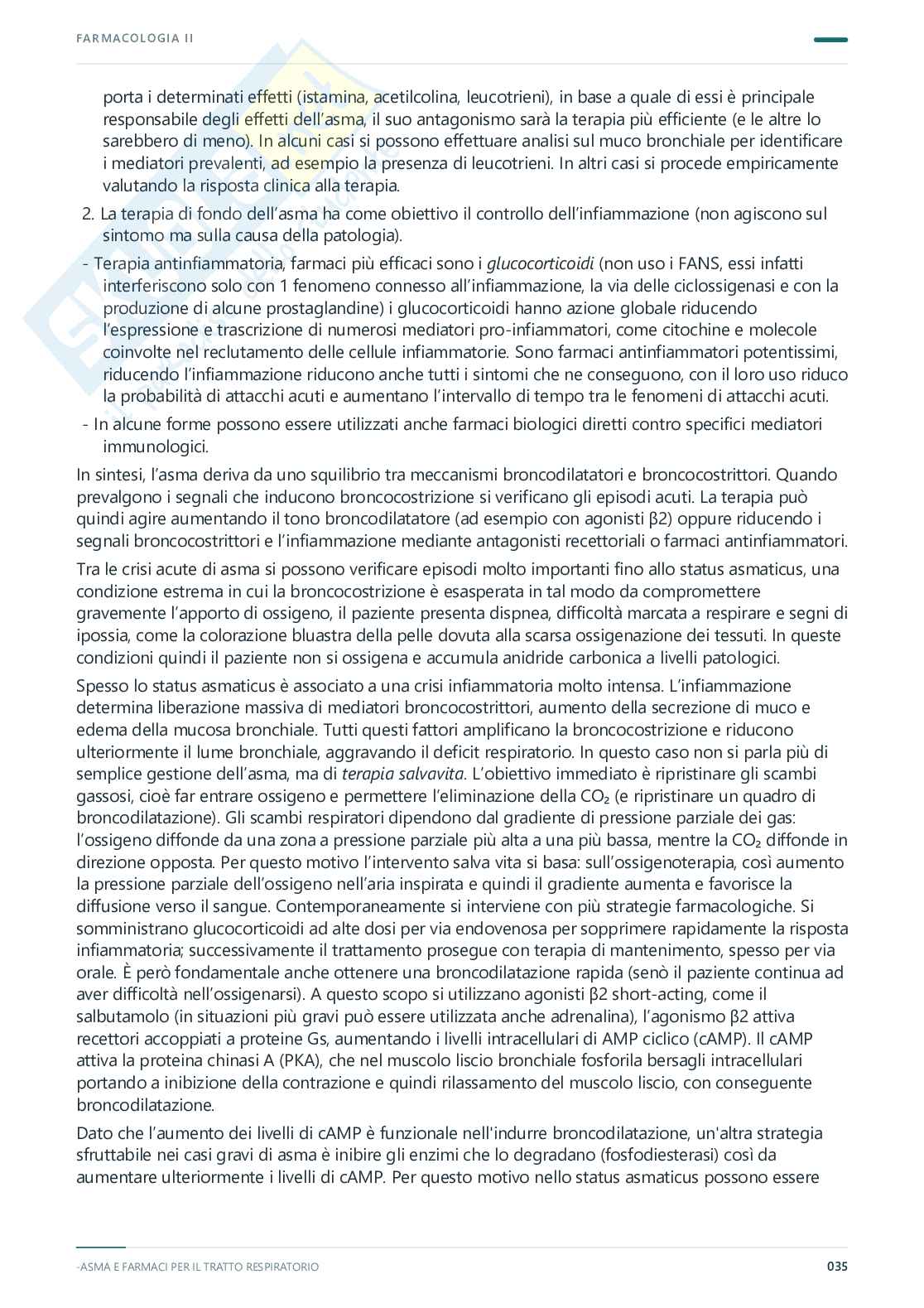 Farmacologia e farmacoterapia II – Appunti completi, farmaci e terapie, 2025/2026 Pag. 36