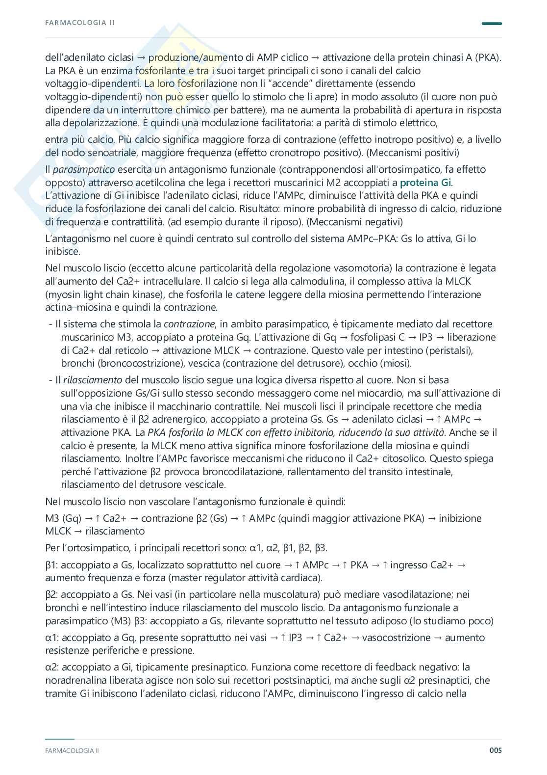 Farmacologia e farmacoterapia II – Appunti completi, farmaci e terapie, 2025/2026 Pag. 6