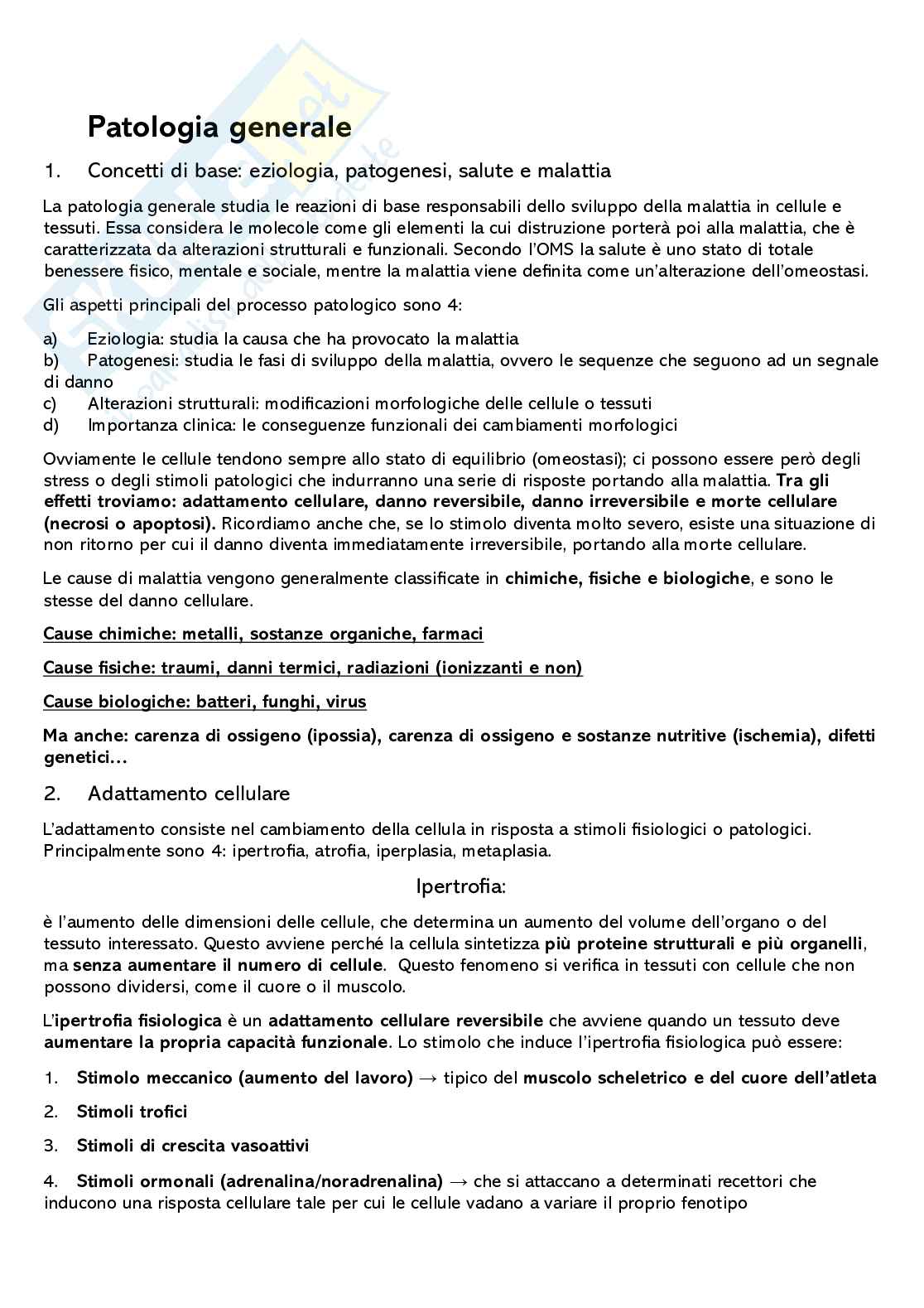 Adattamenti cellulari Pag. 1